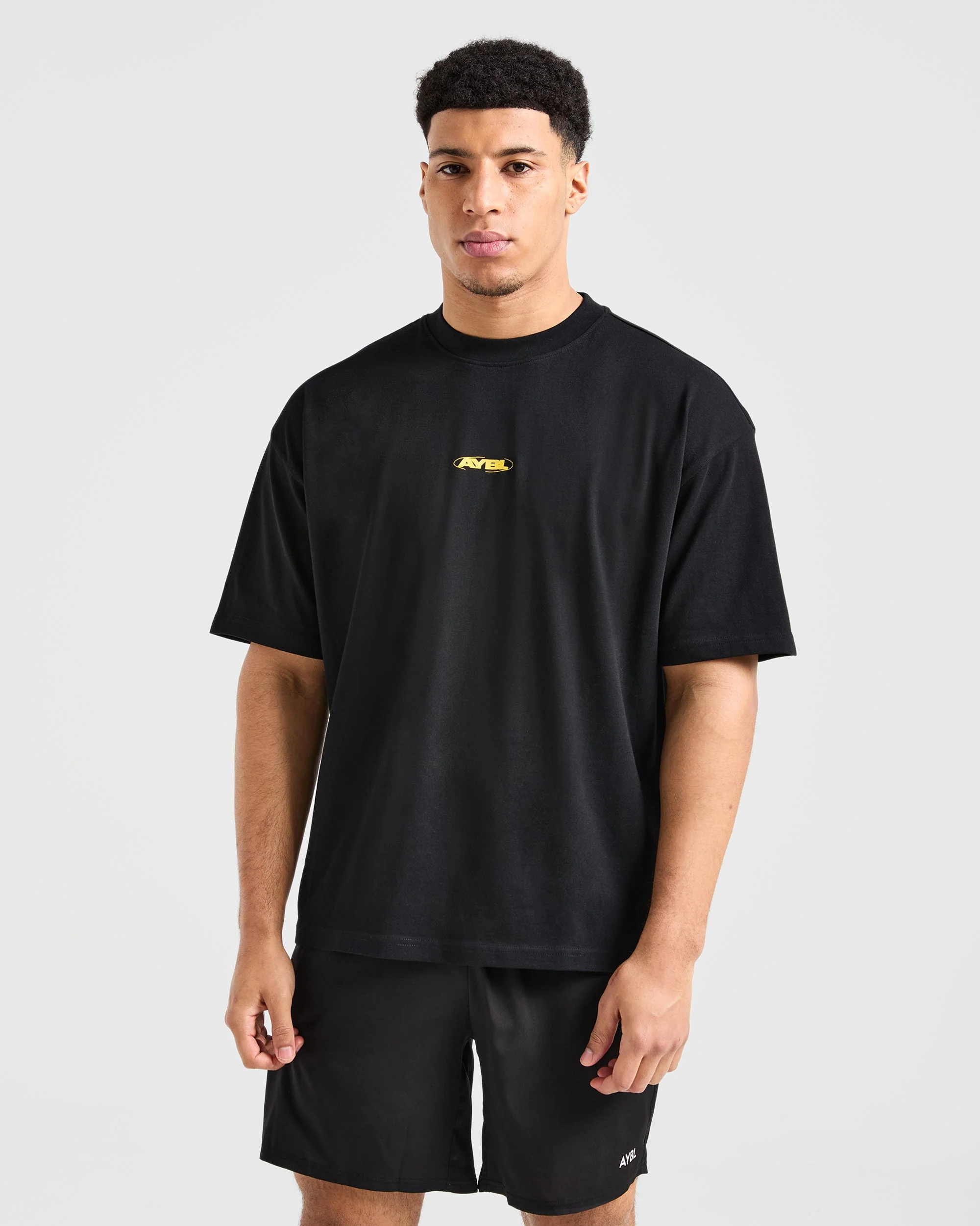 Orbit Oversized T Shirt - Black/Yellow - Image 2