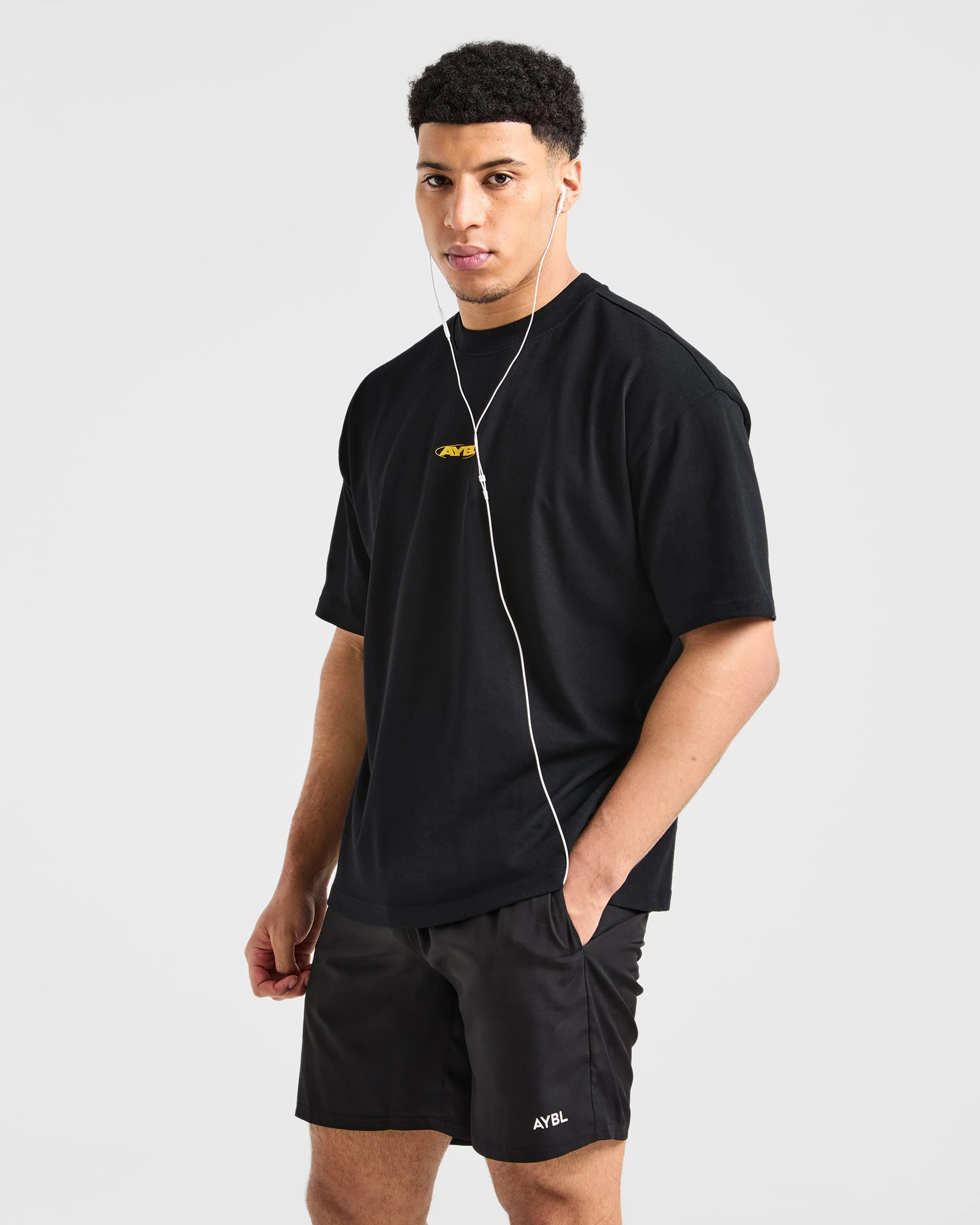 Orbit Oversized T Shirt - Black/Yellow - Image 8