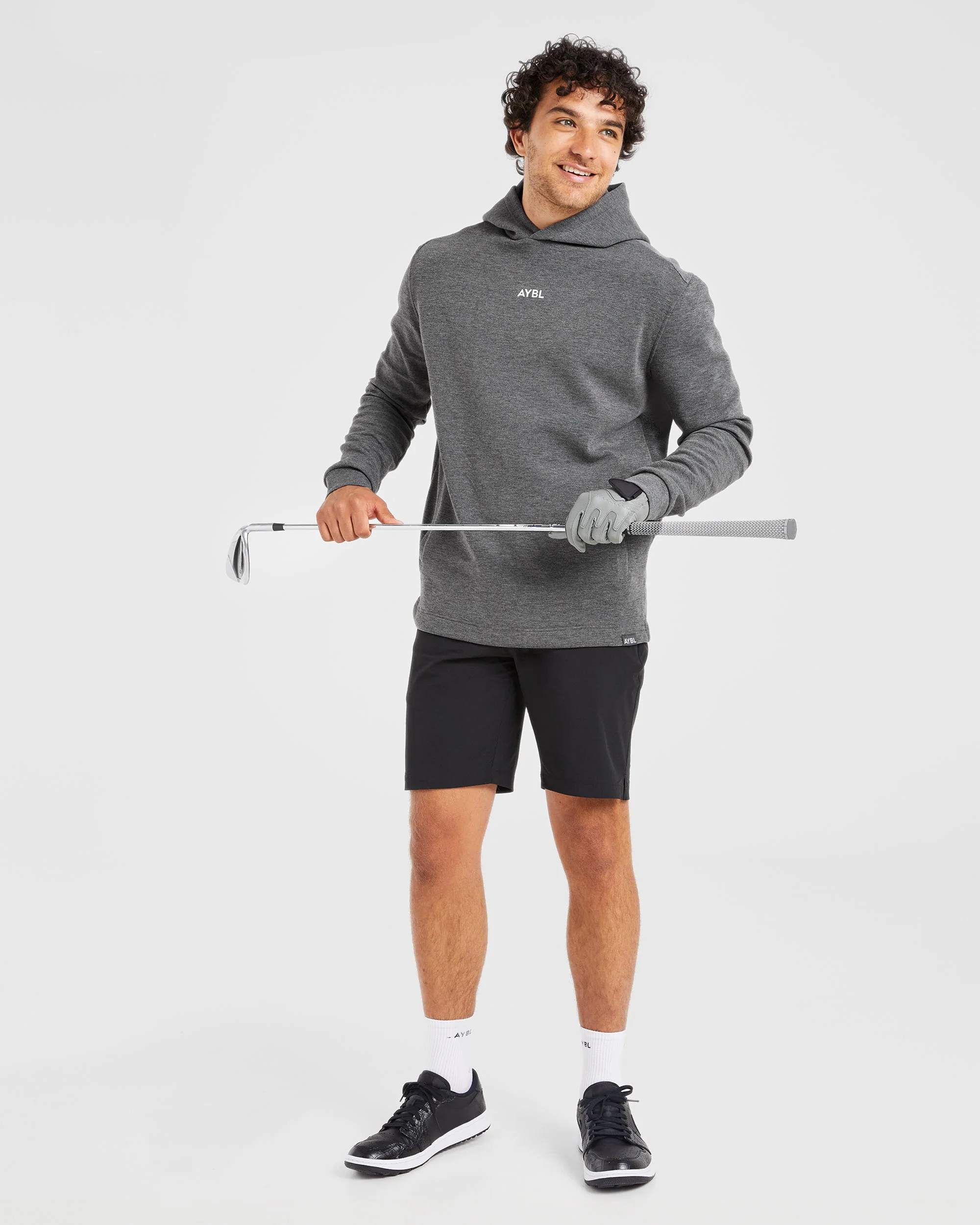 Performance Lightweight Hoodie - Charcoal Marl - Image 7