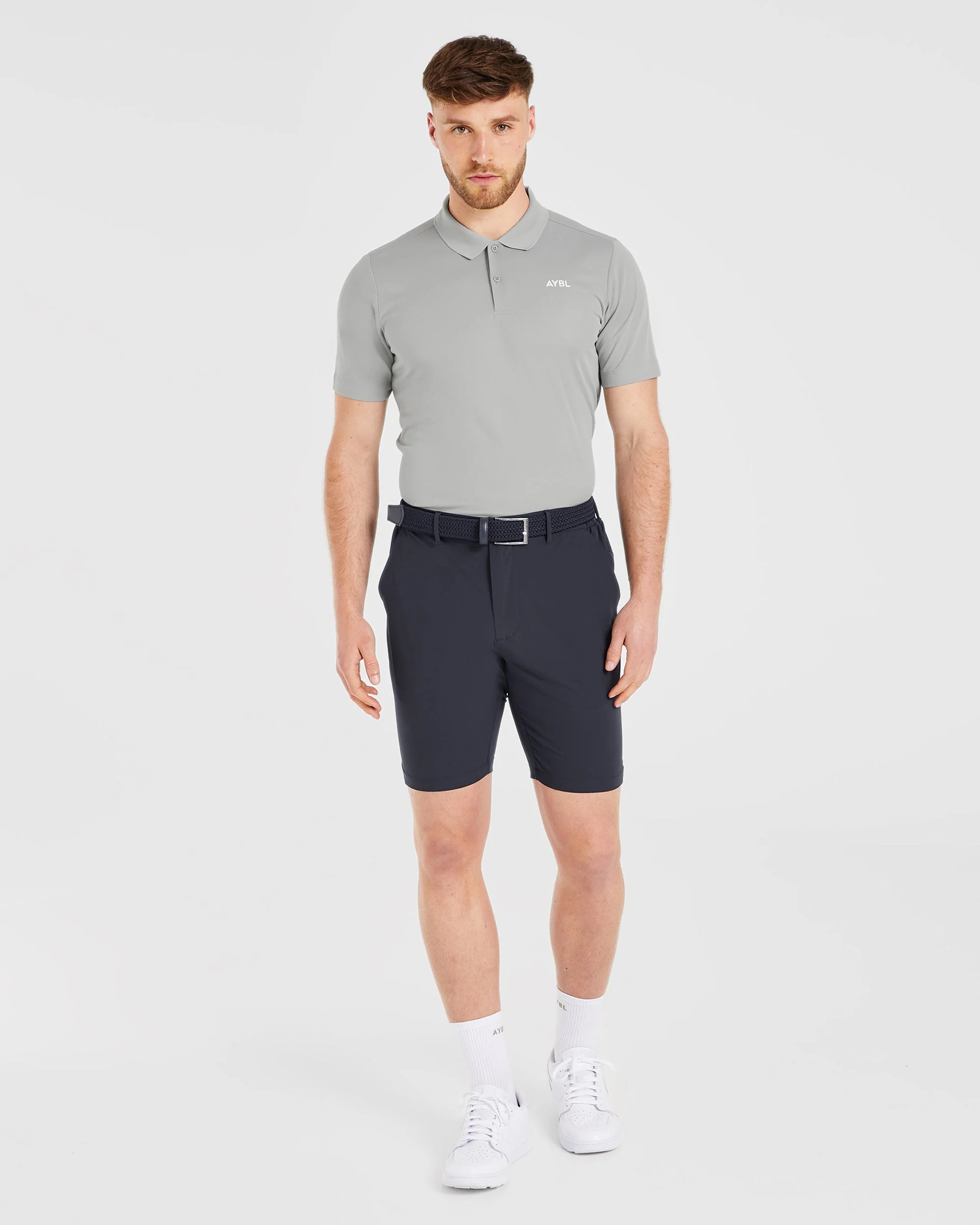 Performance Polo Shirt - Light Grey - Image 3