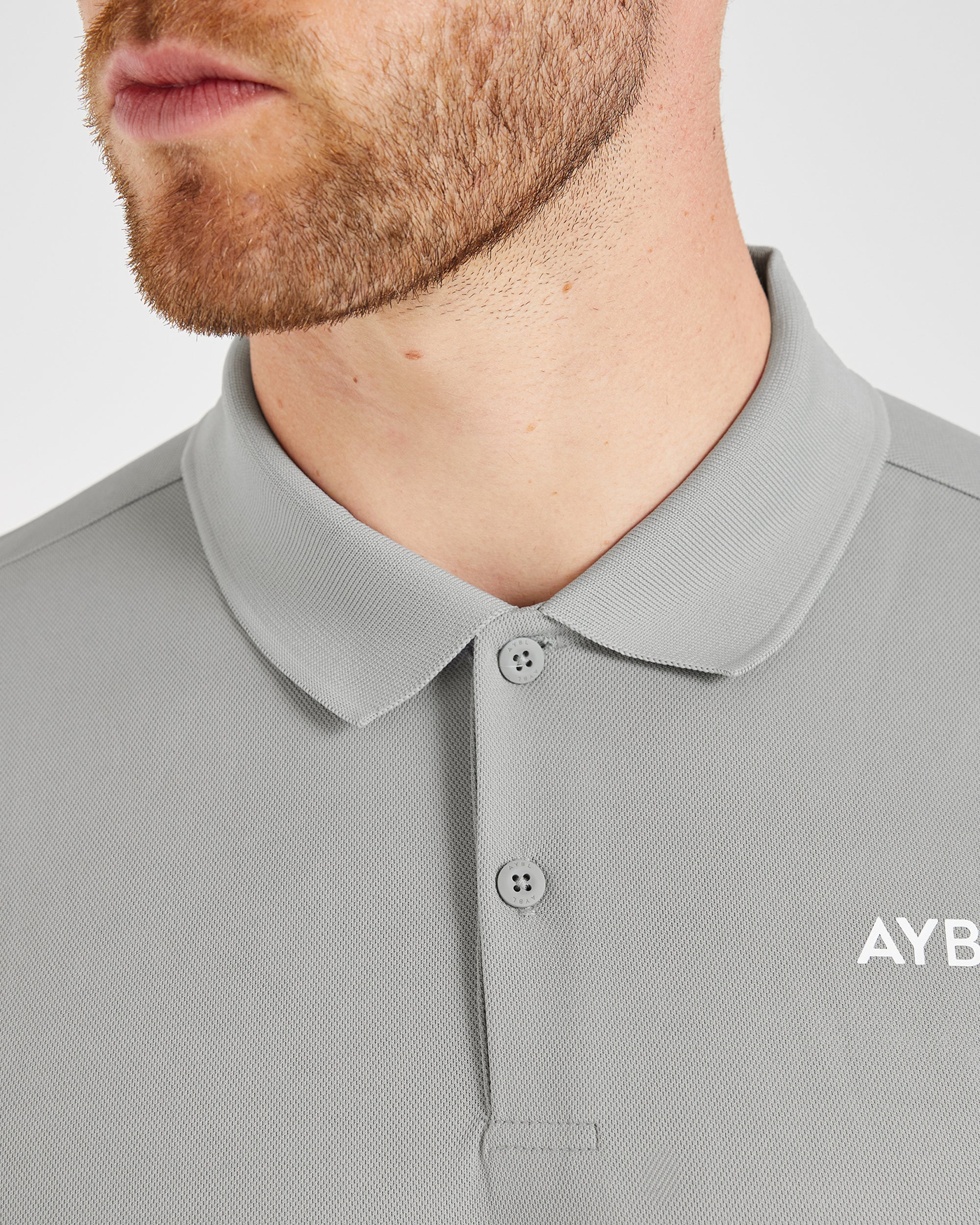 Performance Polo Shirt - Light Grey - Image 6