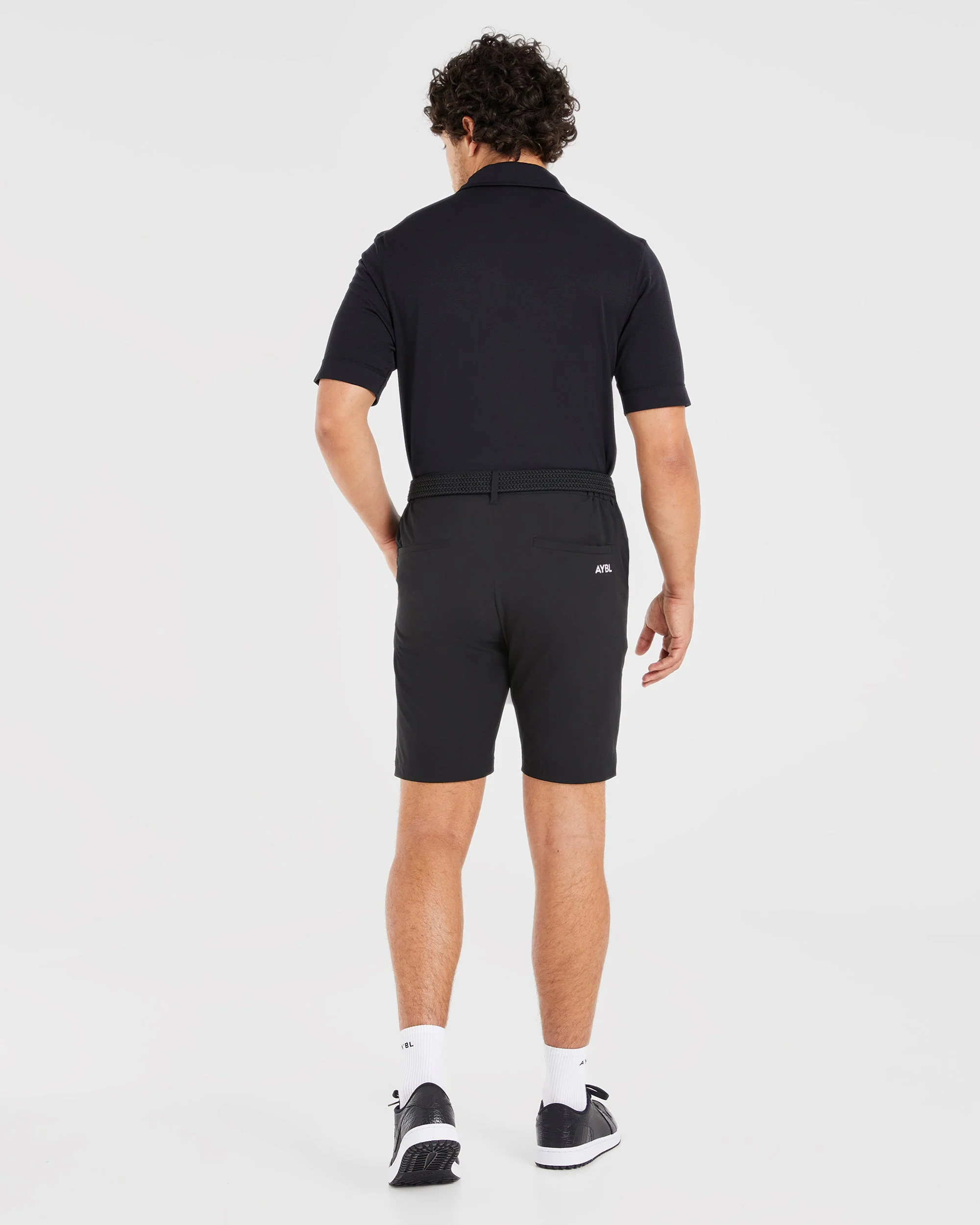 Performance Seamless Polo Shirt - Black - Image 4