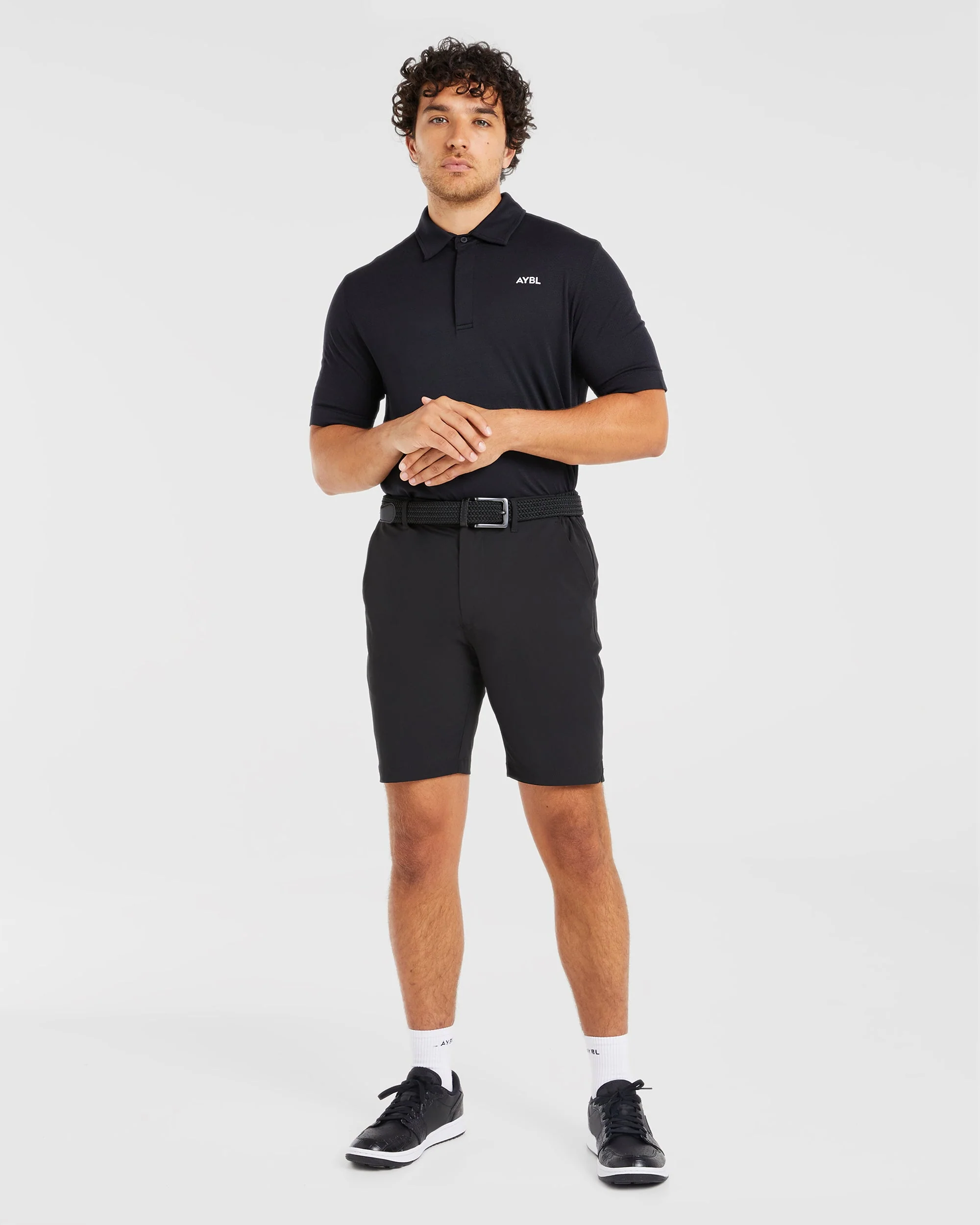 Performance Seamless Polo Shirt - Black - Image 7