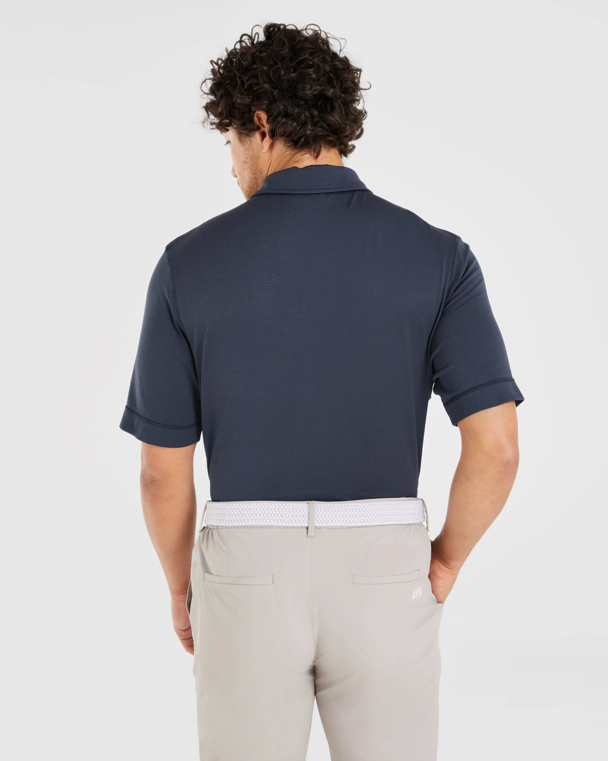 Performance Seamless Polo Shirt - Navy - Image 2