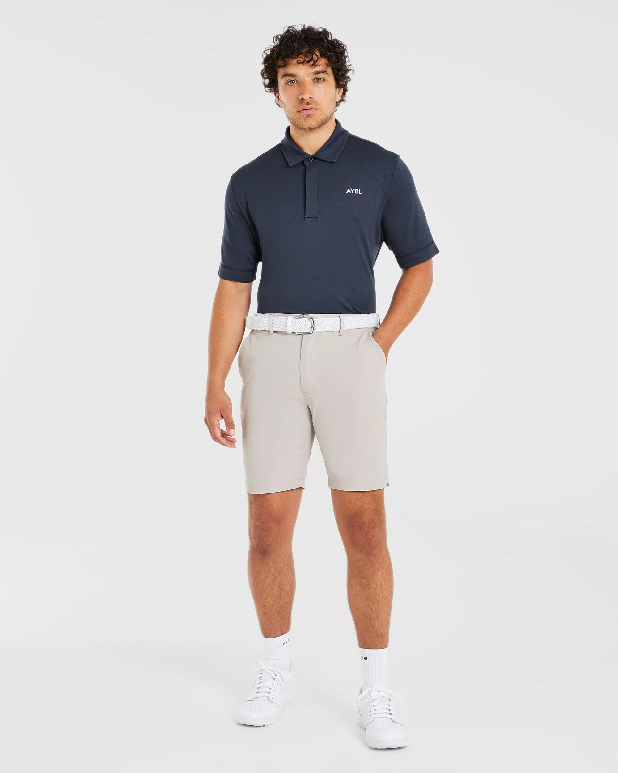 Performance Seamless Polo Shirt - Navy - Image 3