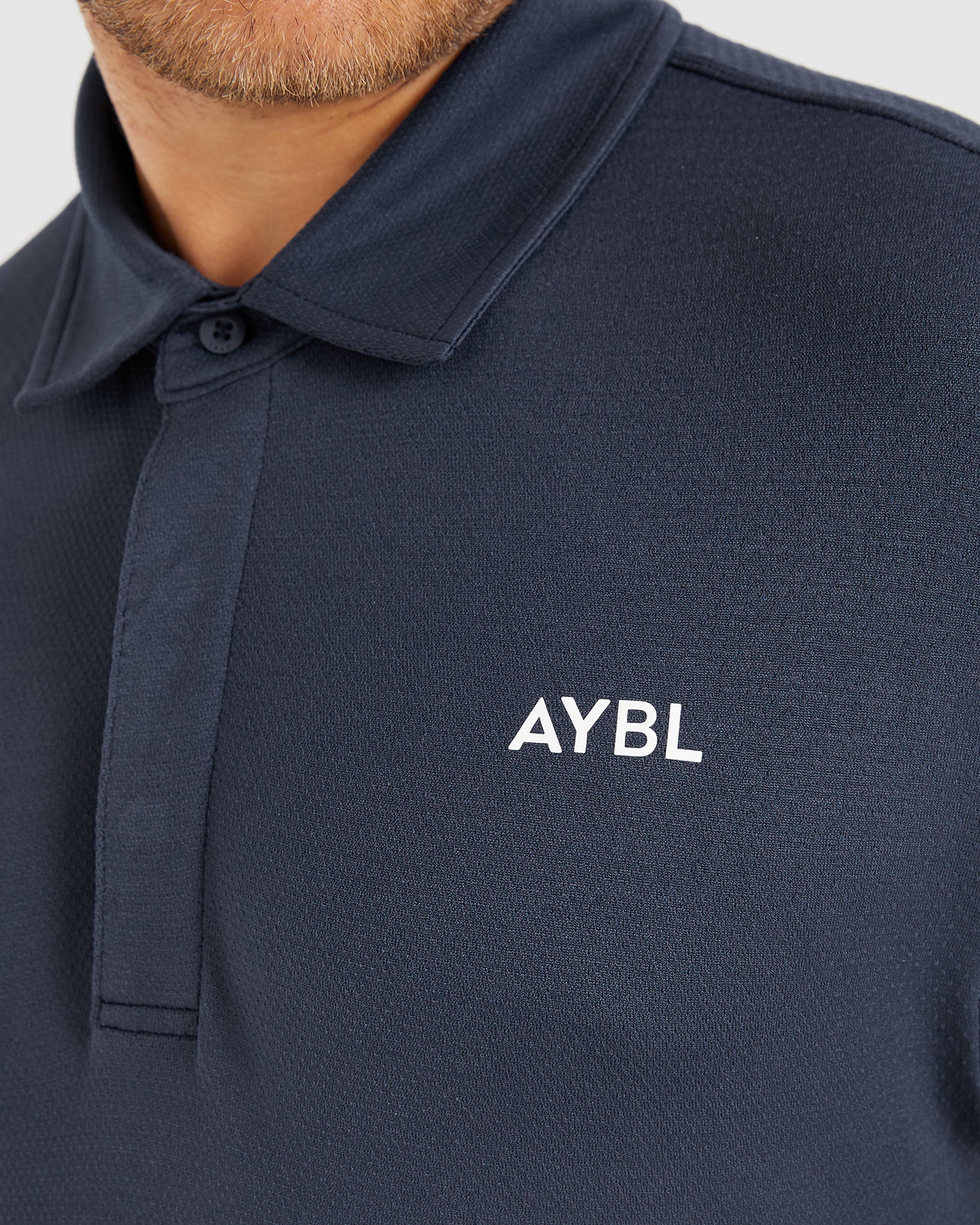 Performance Seamless Polo Shirt - Navy - Image 5