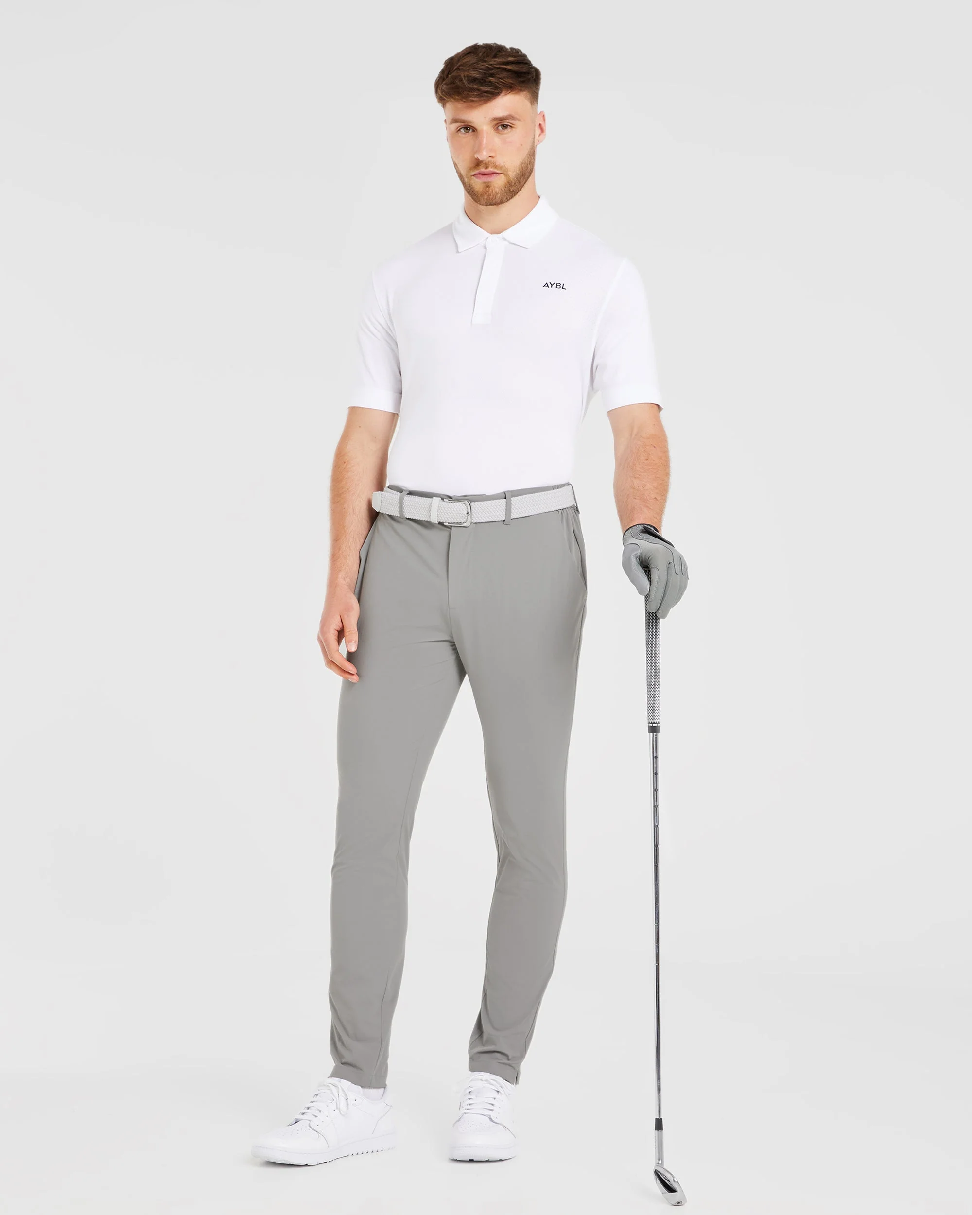 Performance Seamless Polo Shirt - White - Image 8