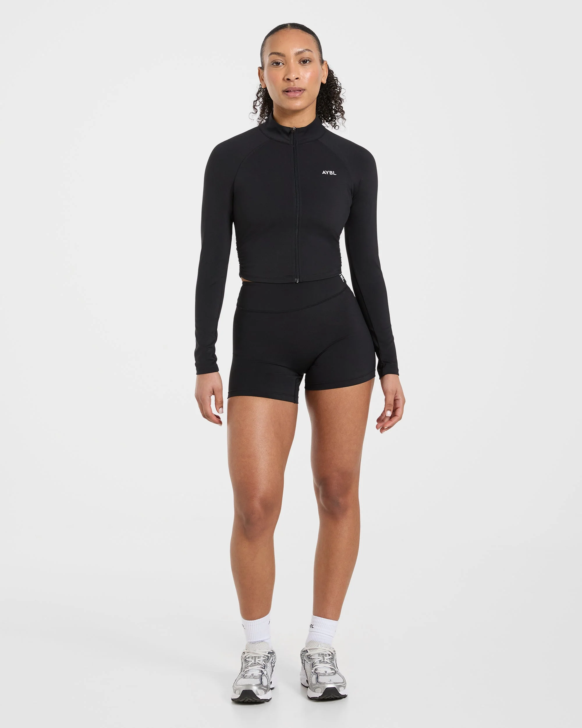 Physique Zip Up Jacket - Black - Image 3