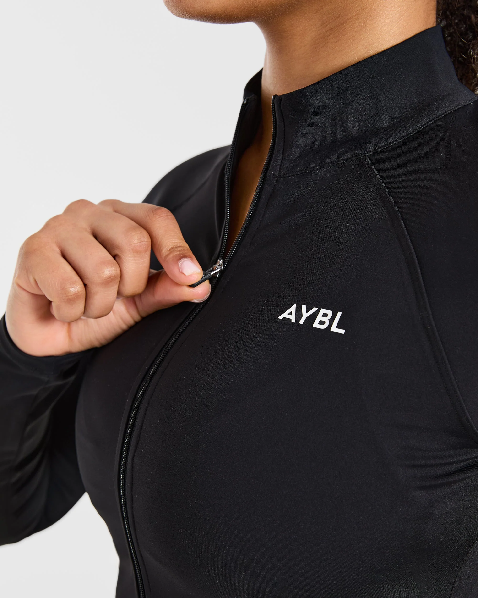 Physique Zip Up Jacket - Black - Image 5