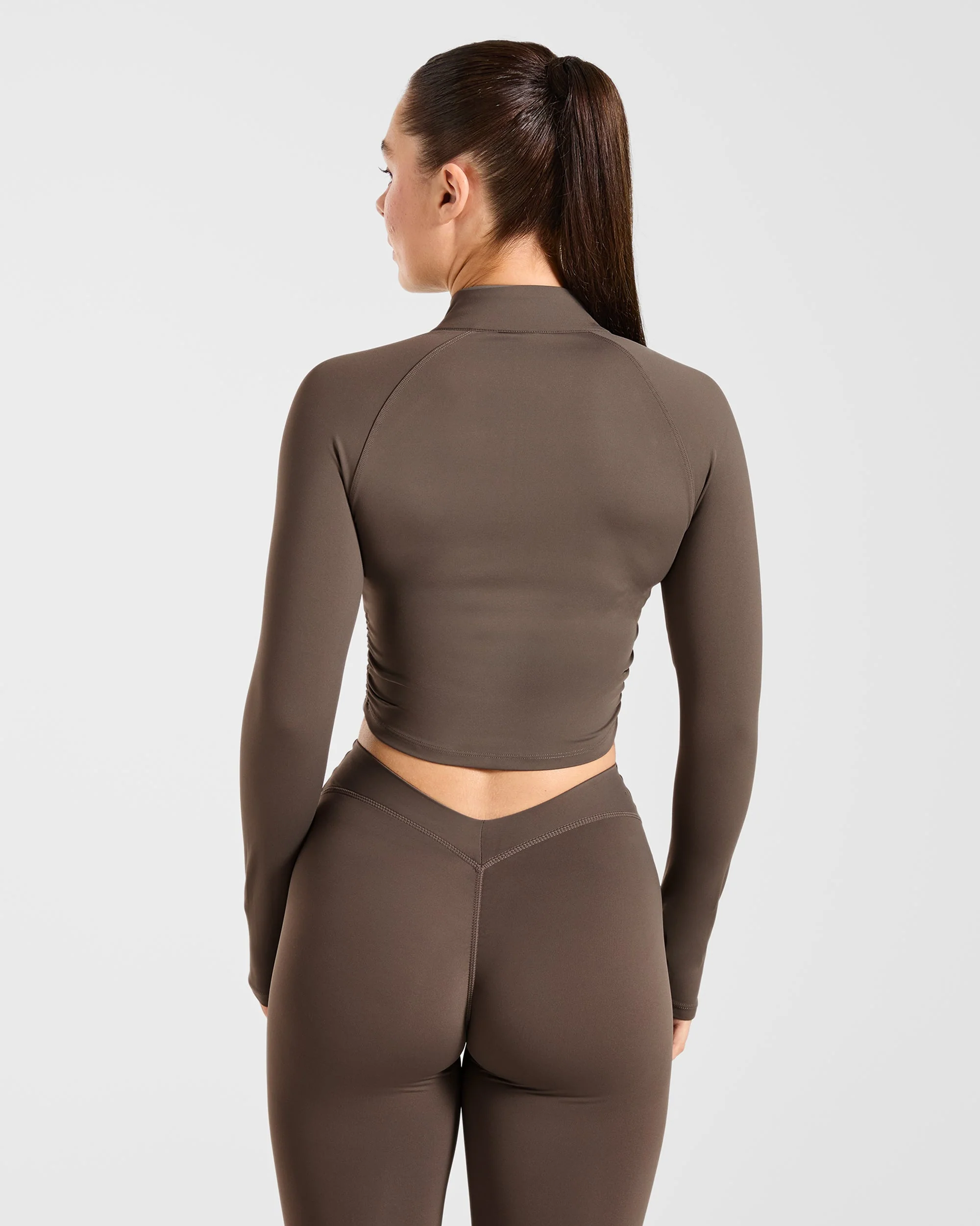Physique Zip Up Jacket - Brown - Image 2