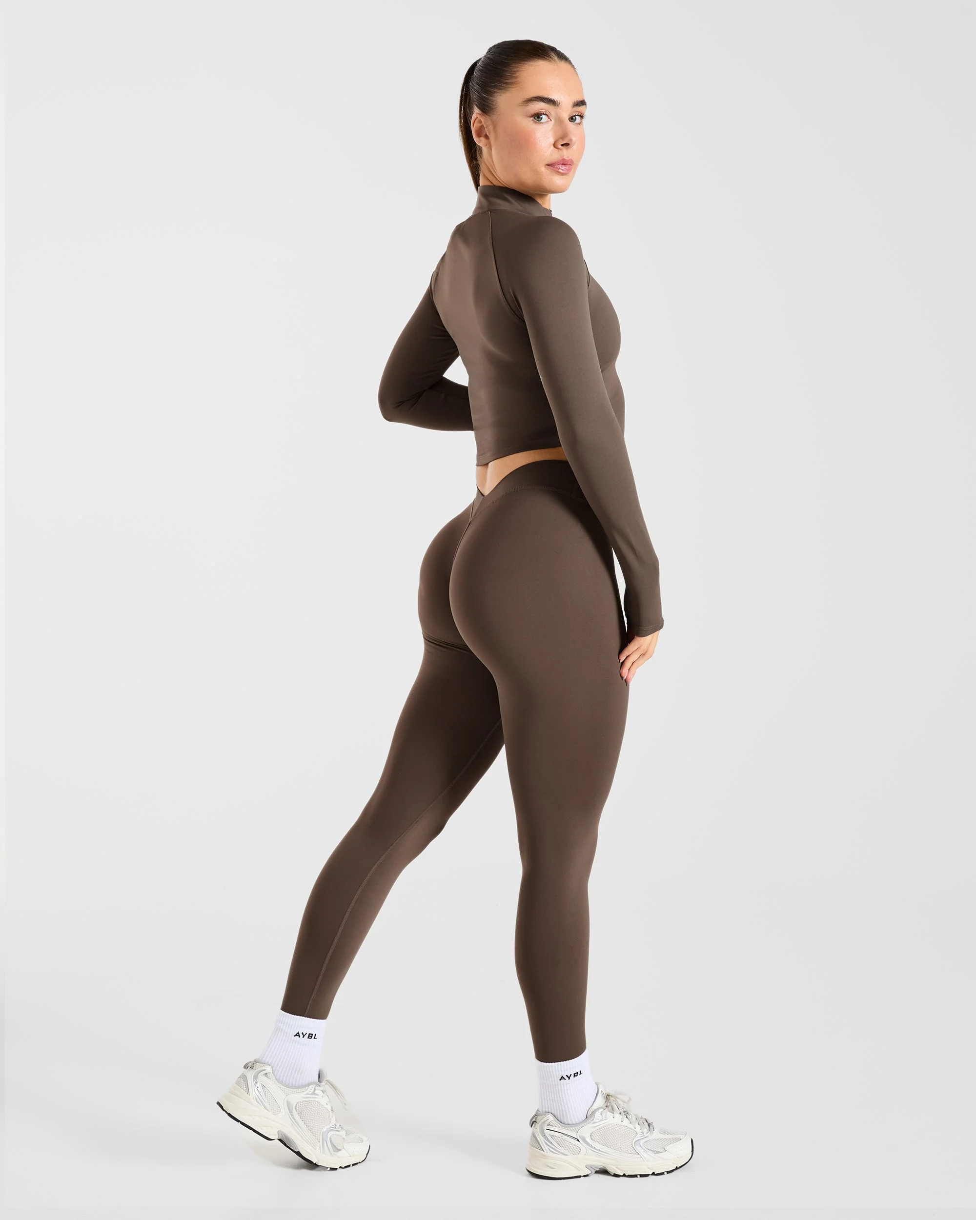 Physique Zip Up Jacket - Brown - Image 4