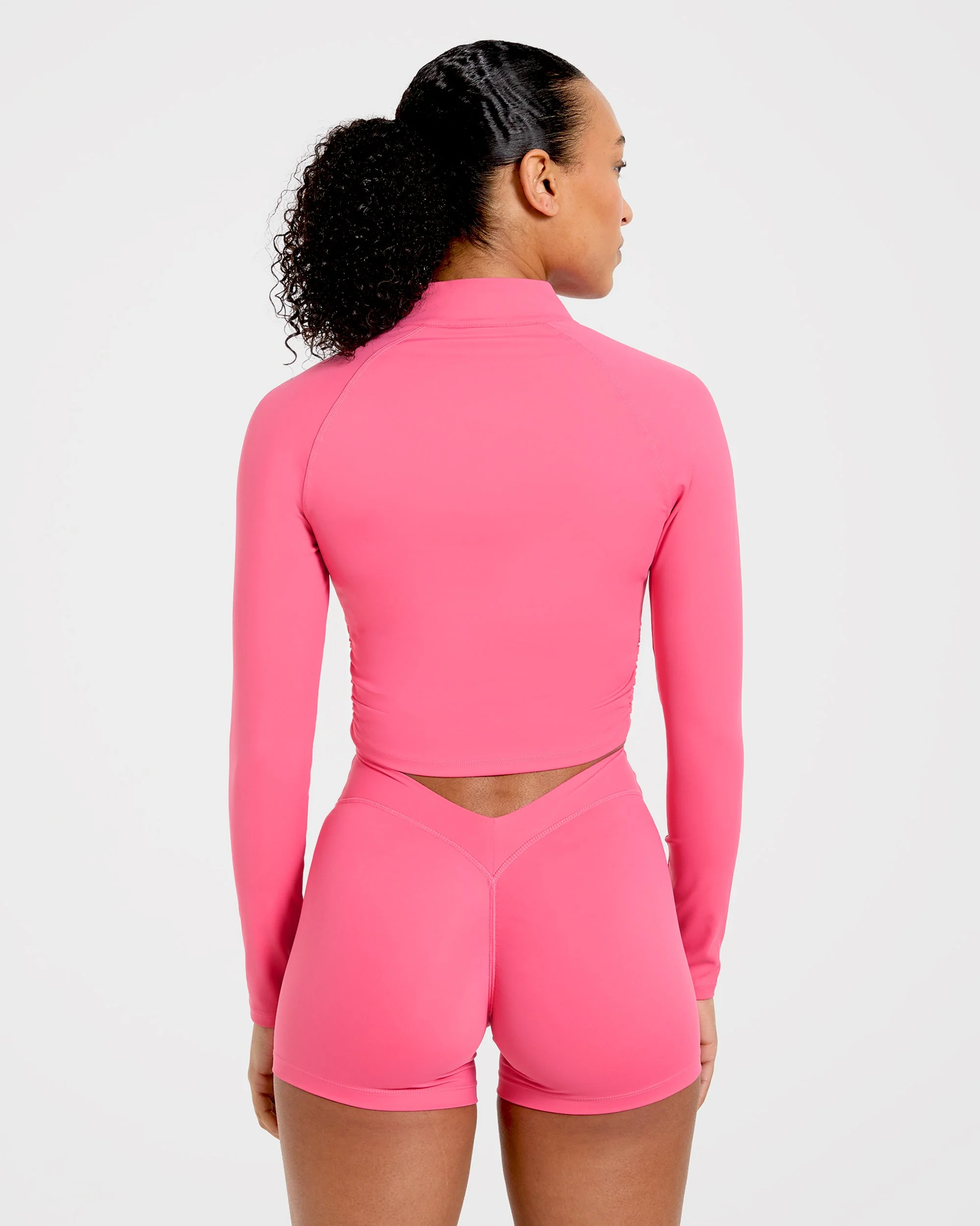 Physique Zip Up Jacket - Roseberry Pink - Image 2