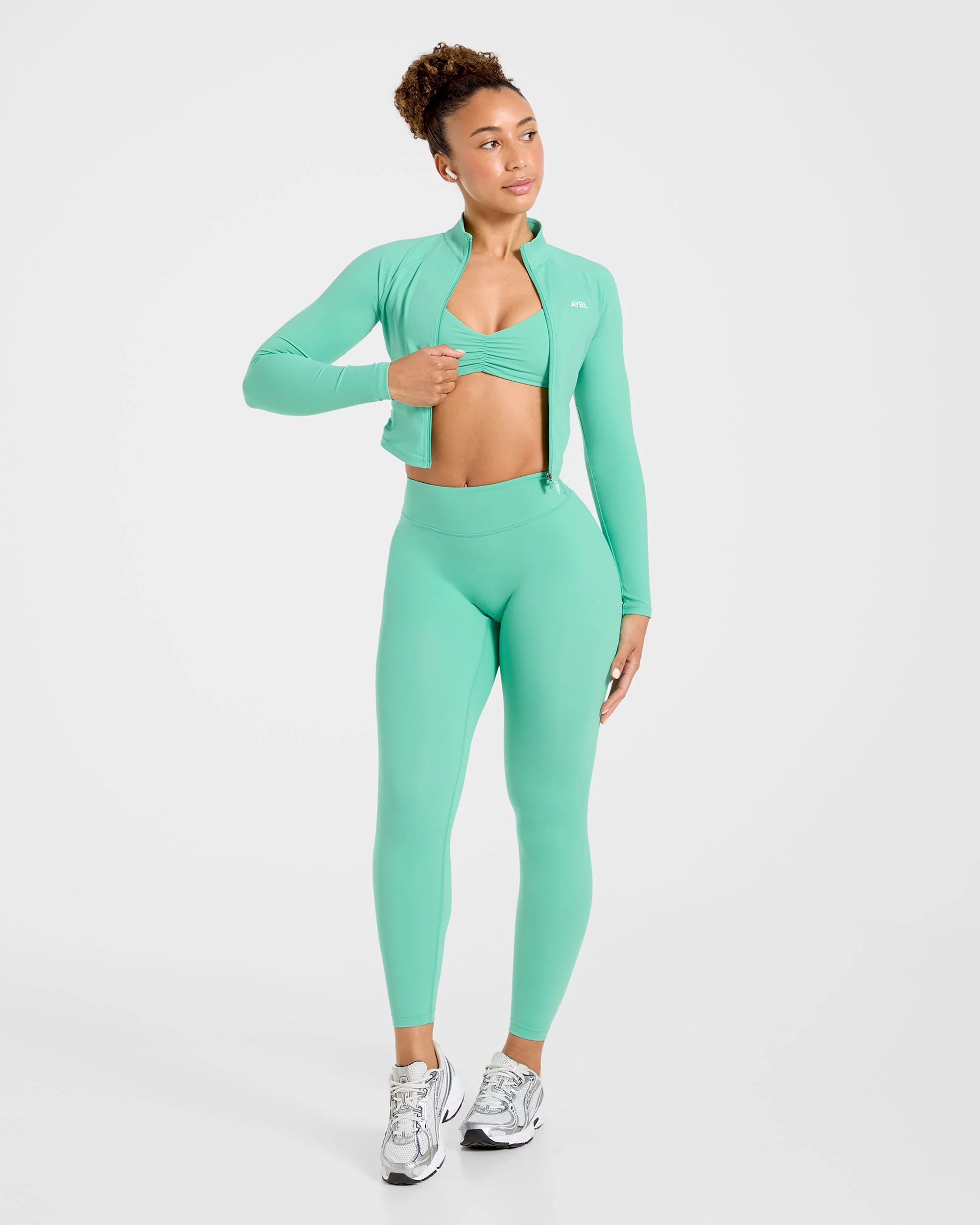 Physique Zip Up Jacket - Summer Green - Image 7