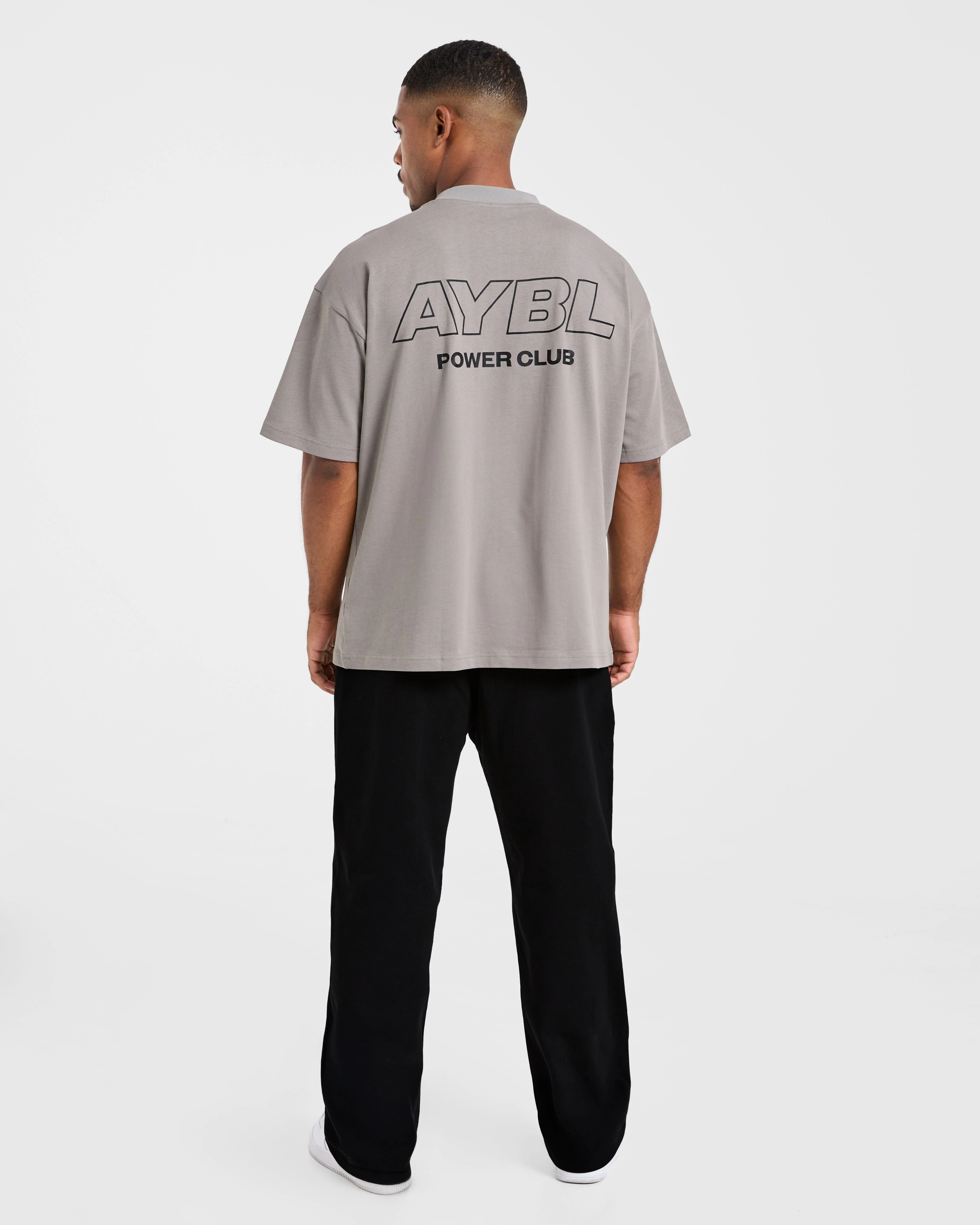 Power Club Oversized T Shirt - Grey - Image 4
