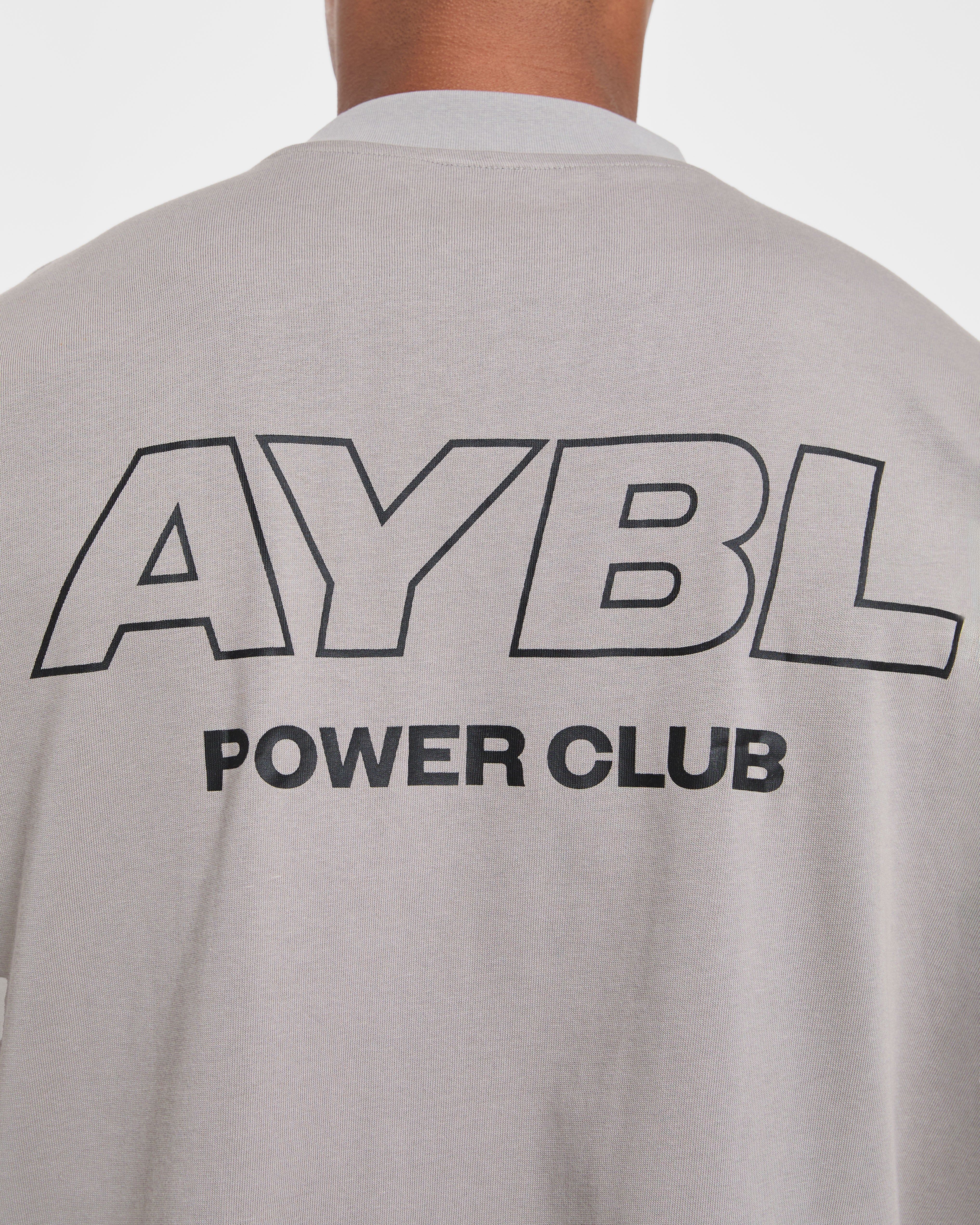 Power Club Oversized T Shirt - Grey - Image 6