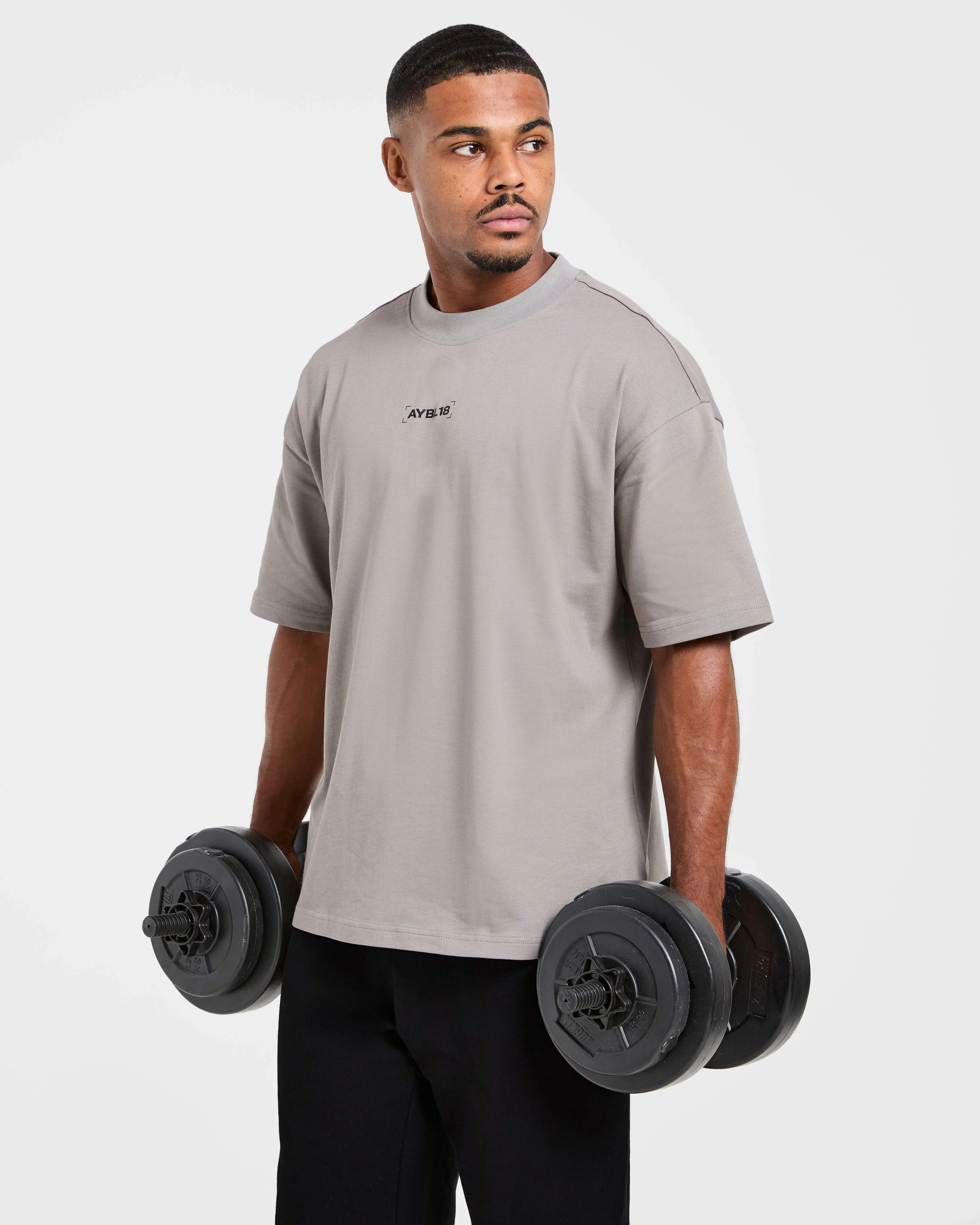 Power Club Oversized T Shirt - Grey - Image 7