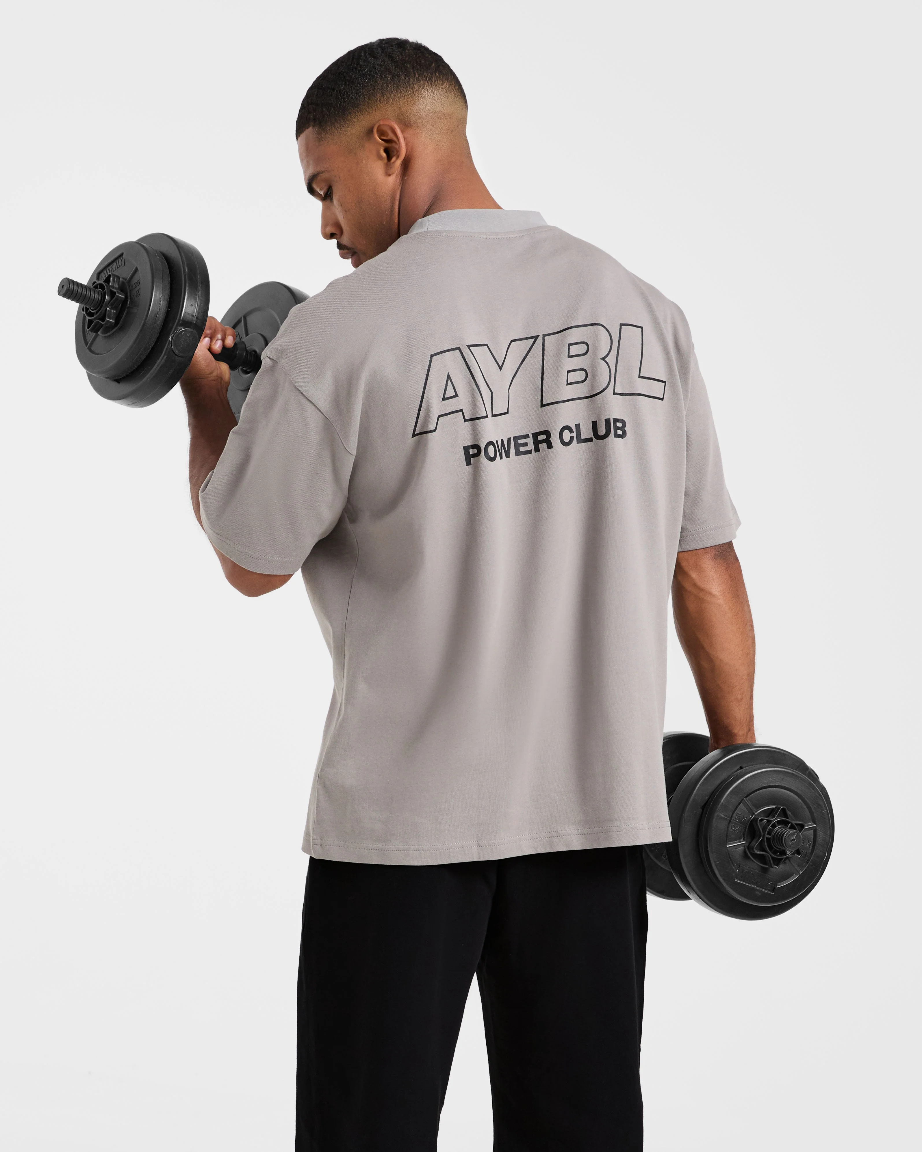 Power Club Oversized T Shirt - Grey - Image 8