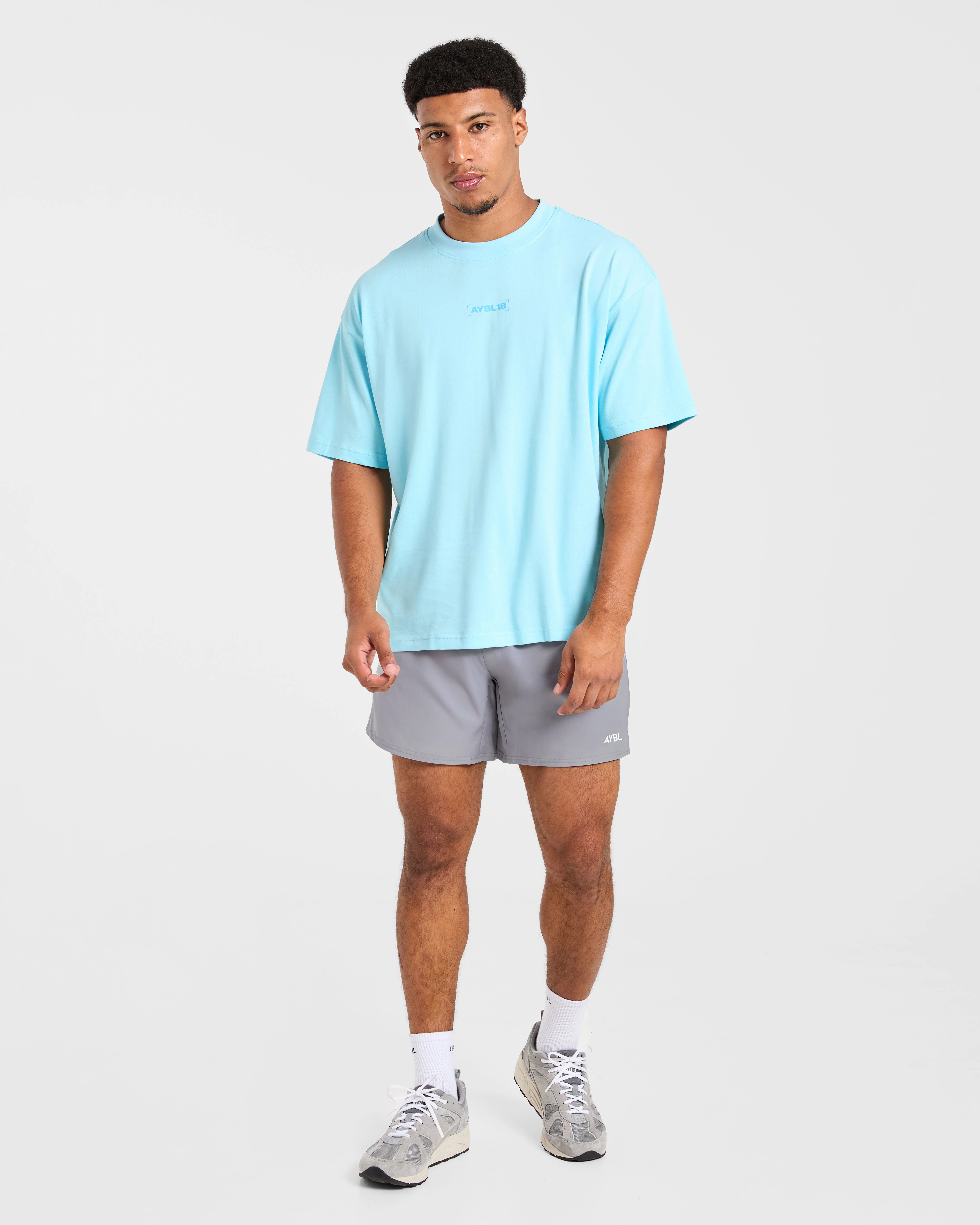 Power Club Oversized T Shirt - Light Blue - Image 3