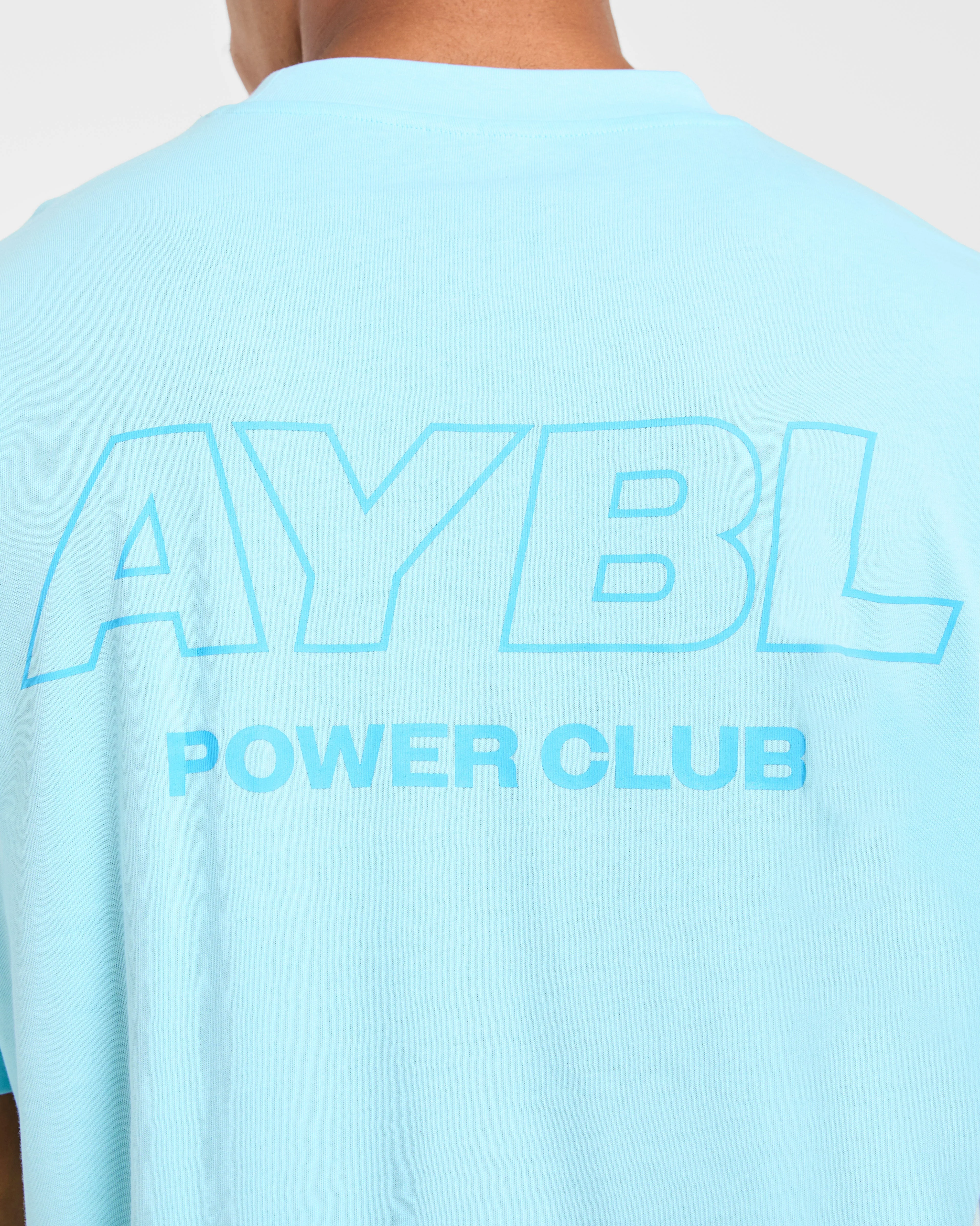 Power Club Oversized T Shirt - Light Blue - Image 6