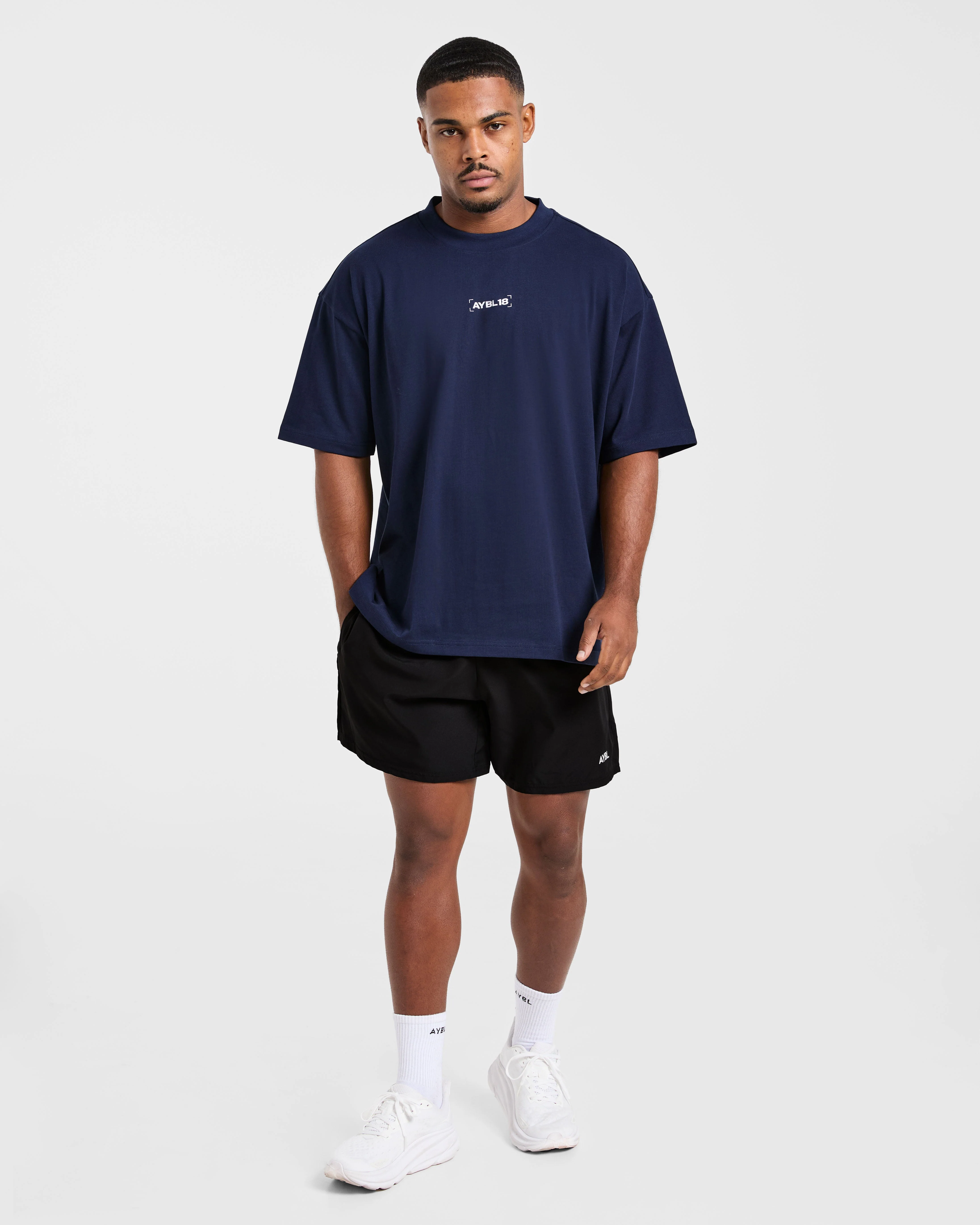 Power Club Oversized T Shirt - Navy - Image 3