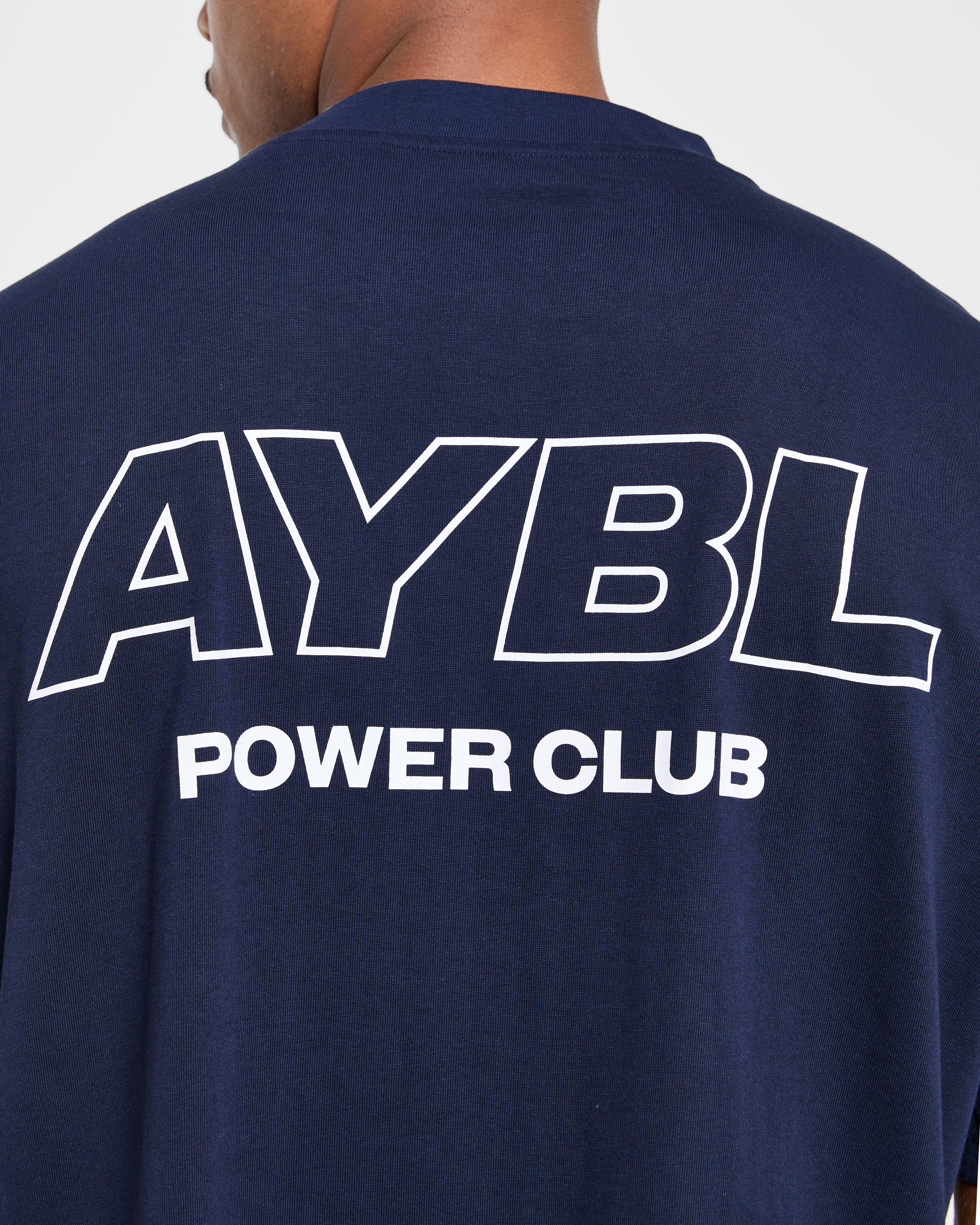 Power Club Oversized T Shirt - Navy - Image 6