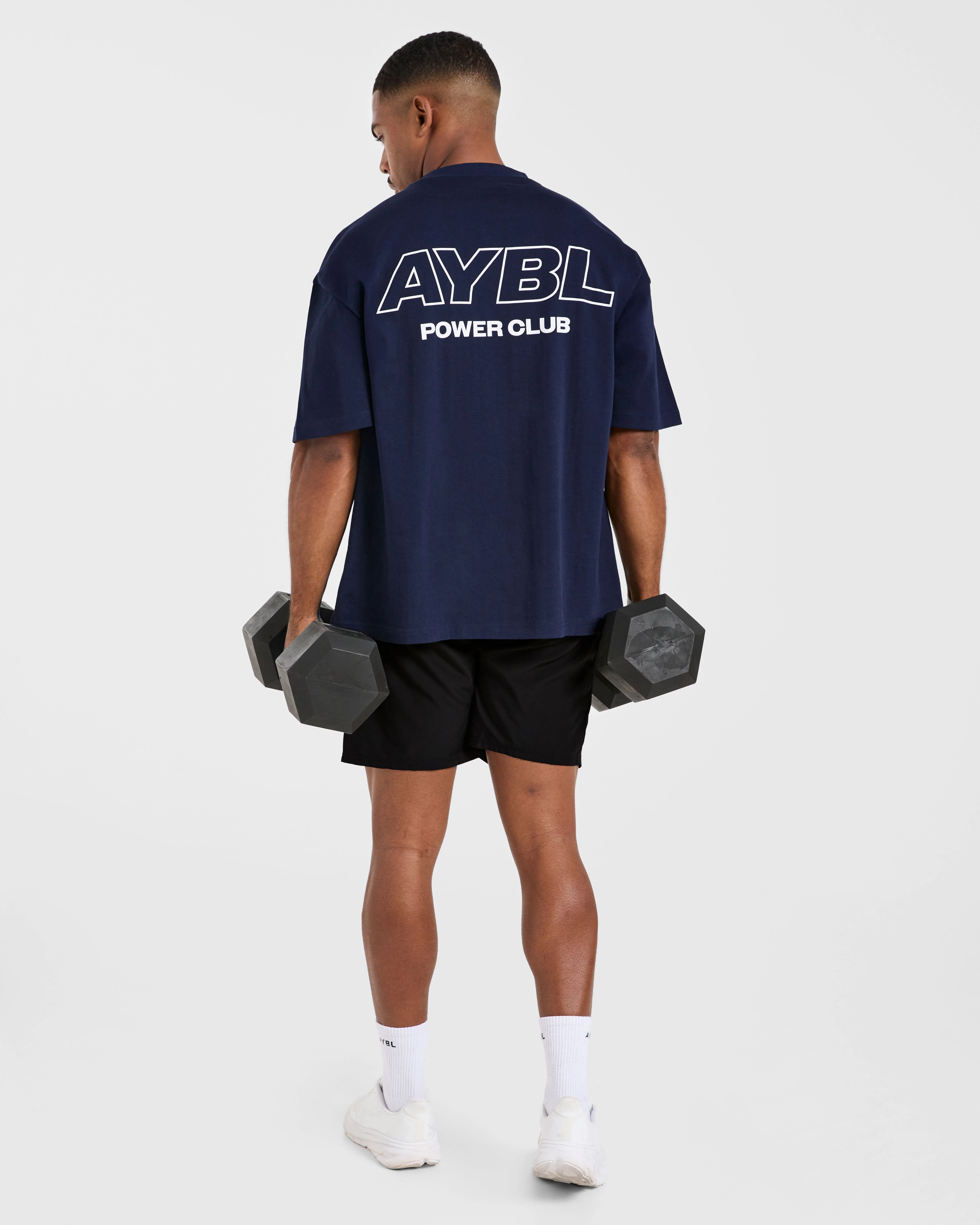 Power Club Oversized T Shirt - Navy - Image 7