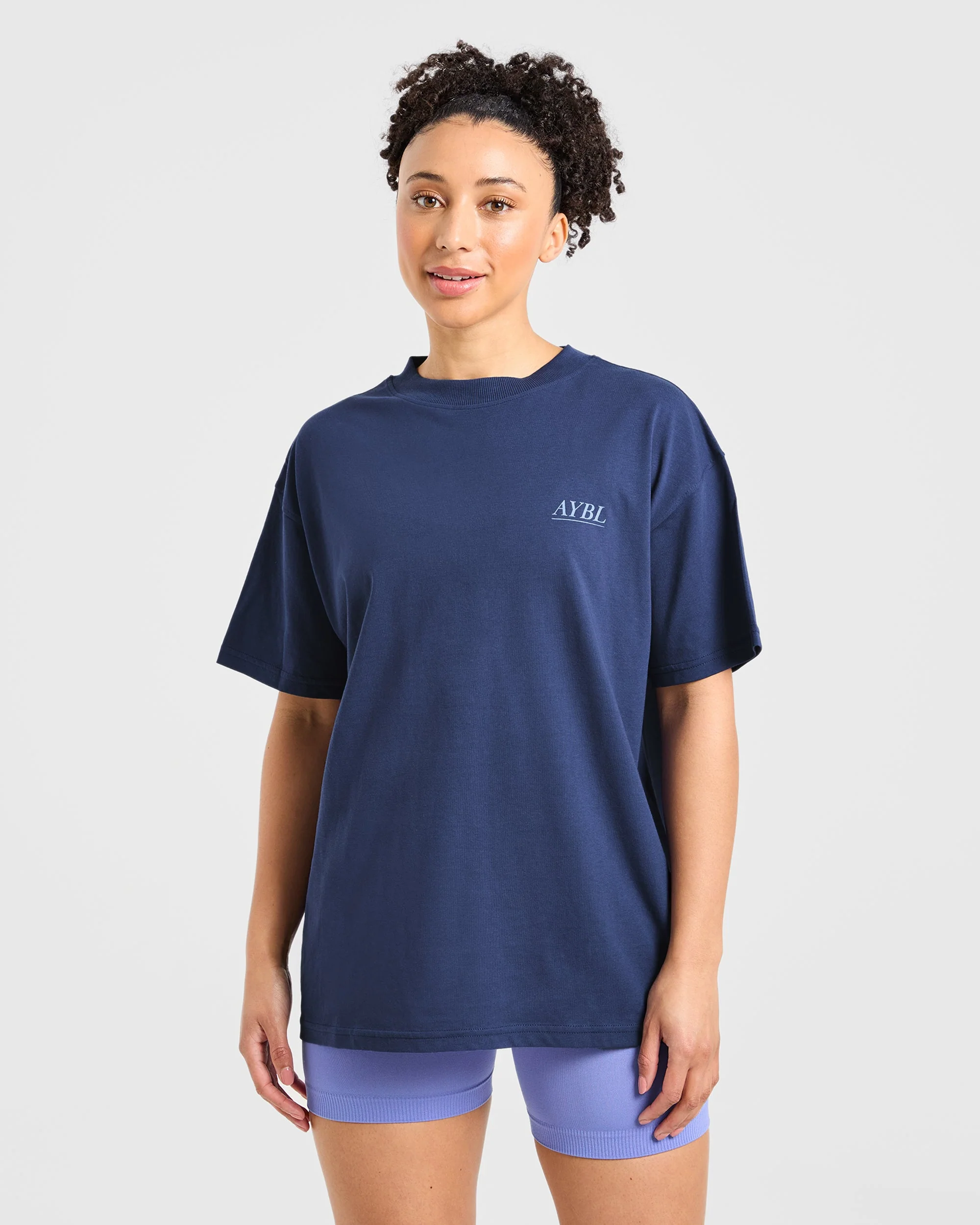 Power Lifting Illustration T Shirt - Blue - Image 2
