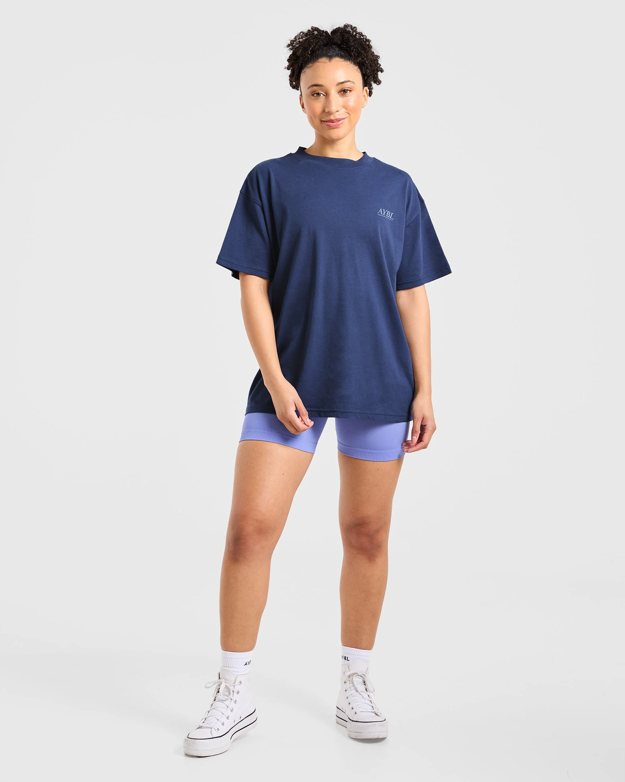 Power Lifting Illustration T Shirt - Blue - Image 4
