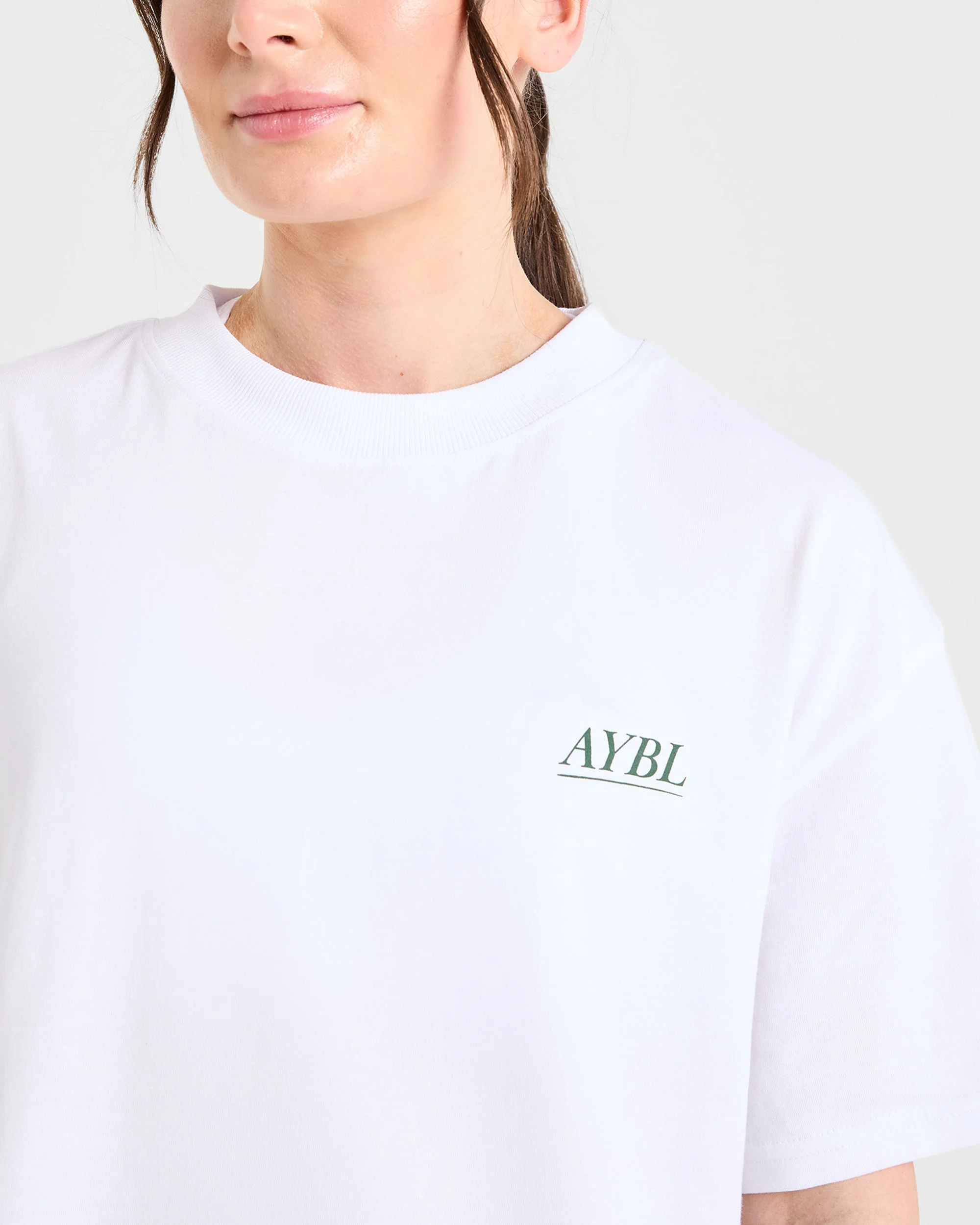 Power Lifting Illustration T Shirt - White/Green - Image 6