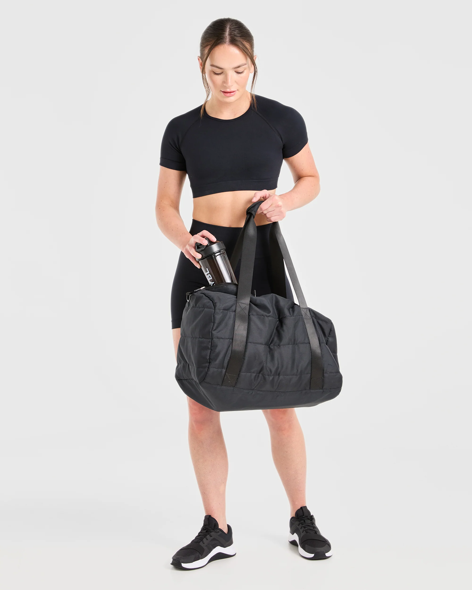 Power Seamless Crop Top - Black - Image 6