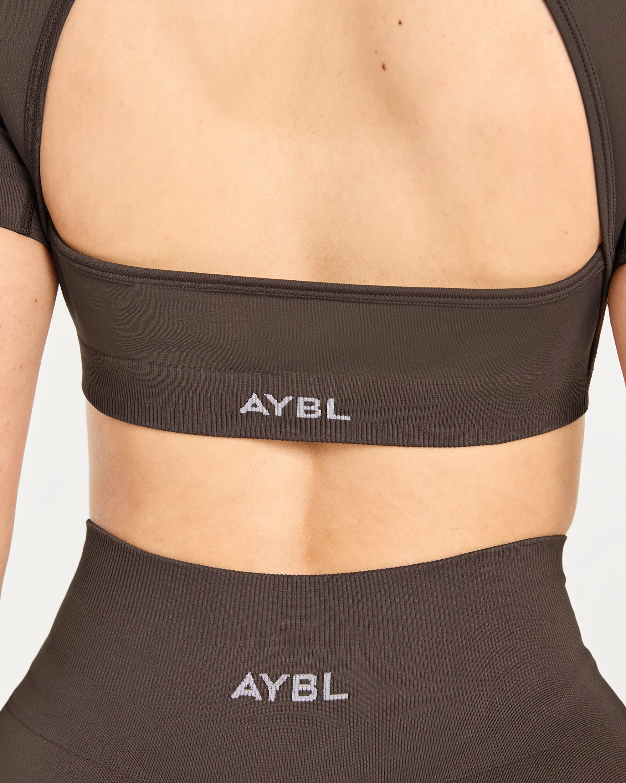 Power Seamless Crop Top - Chestnut Brown - Image 6