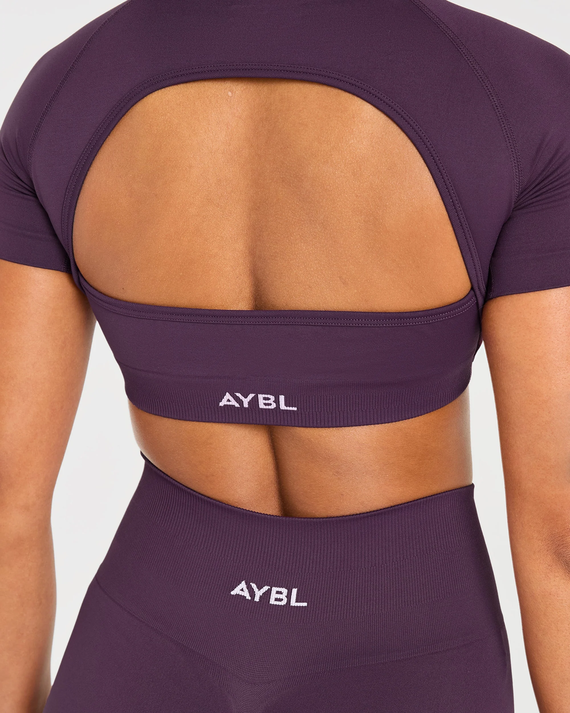 Power Seamless Crop Top - Grape Wine - Image 5