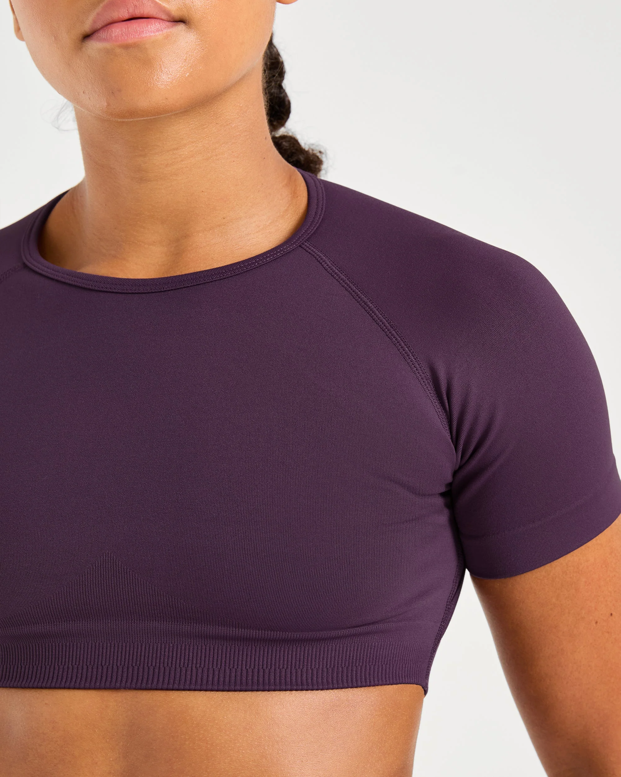 Power Seamless Crop Top - Grape Wine - Image 6