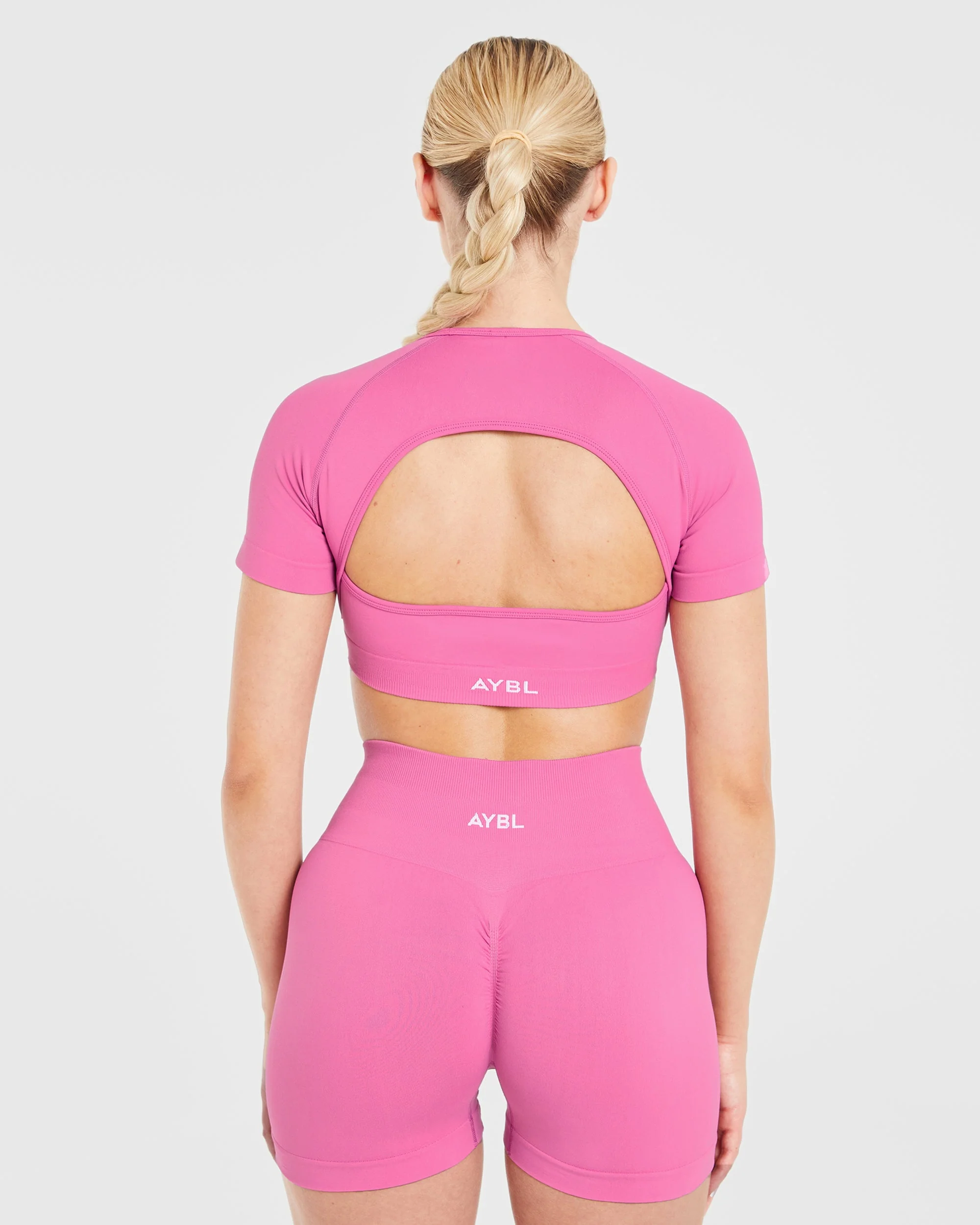 Power Seamless Crop Top - Pink - Image 2