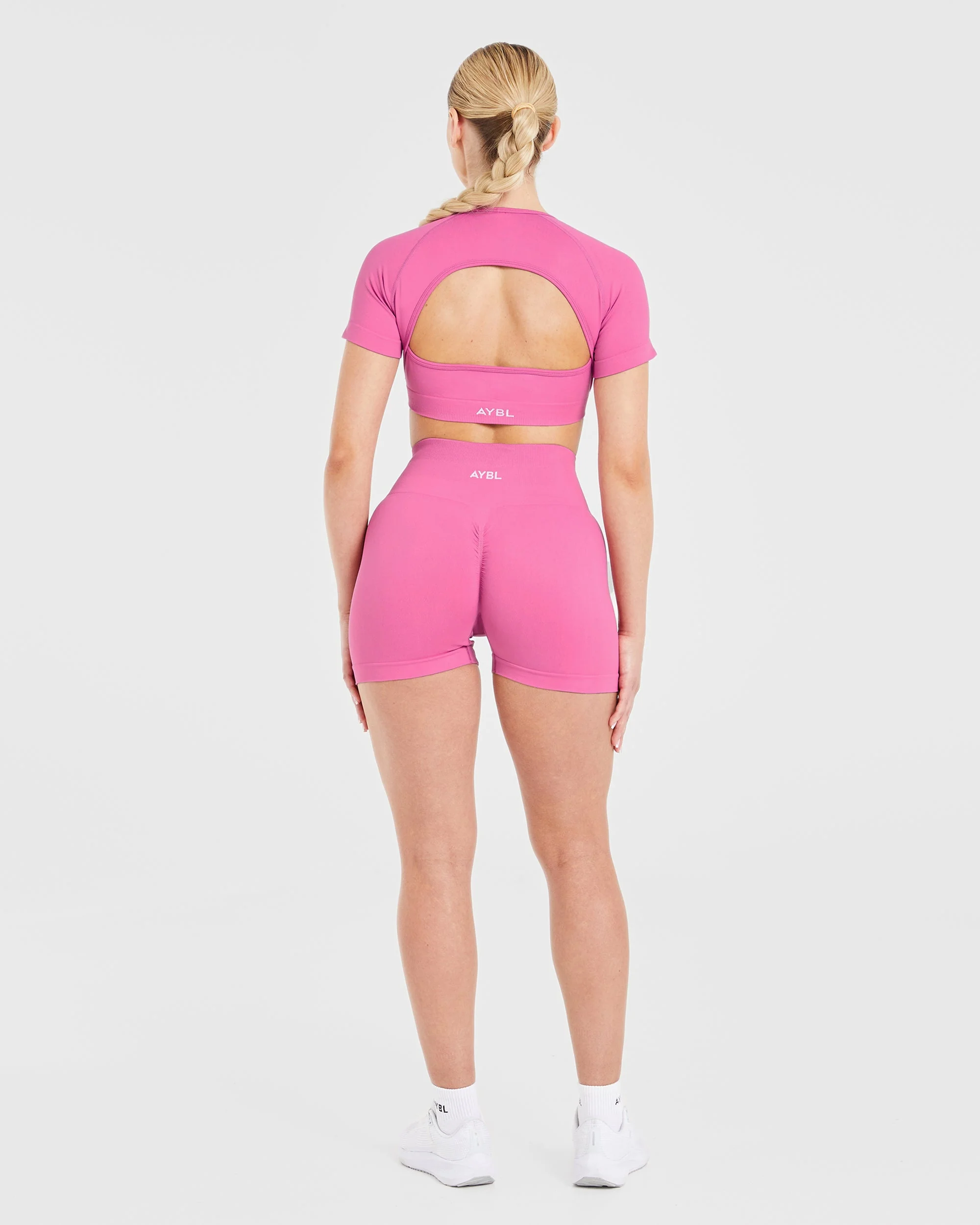 Power Seamless Crop Top - Pink - Image 4