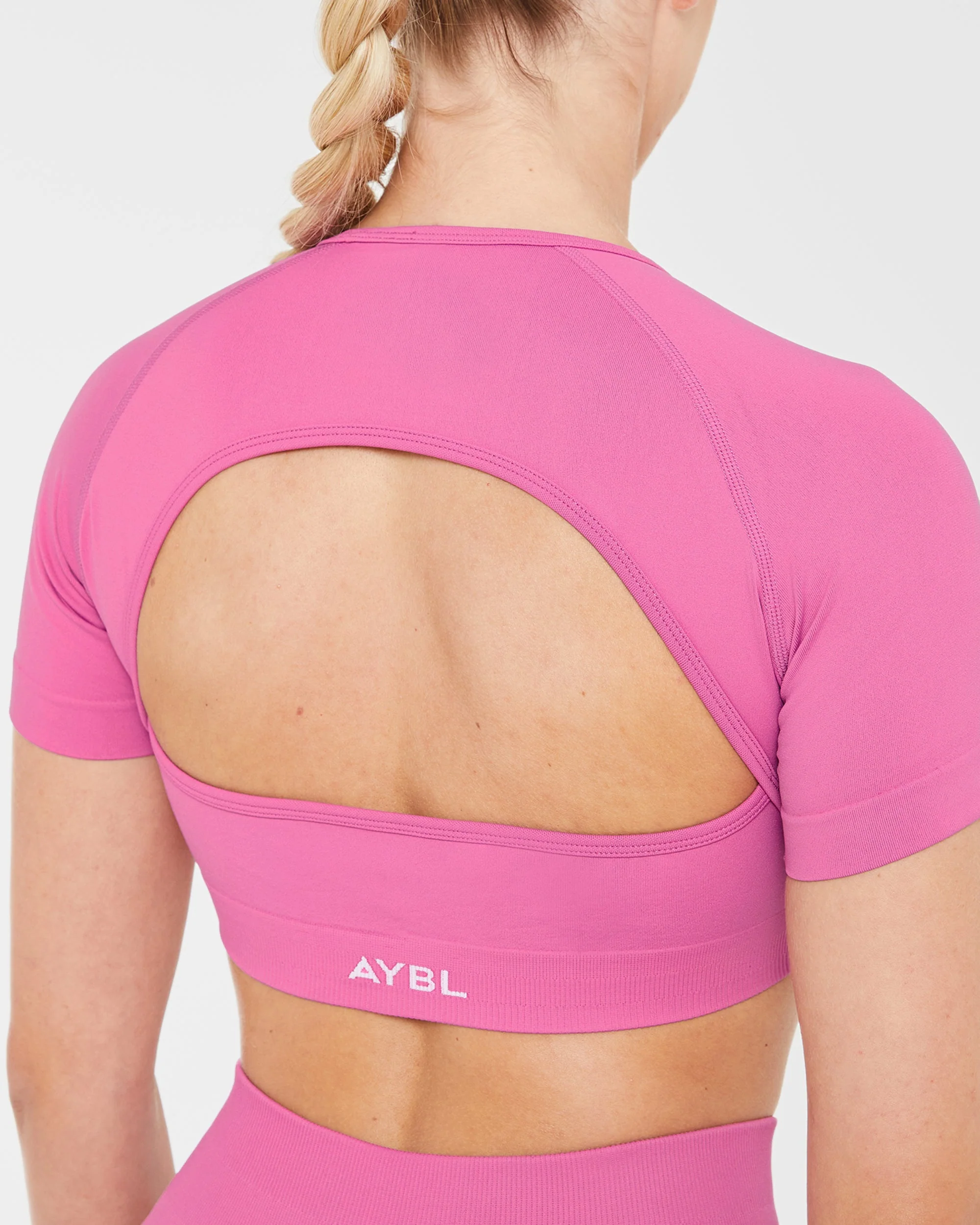 Power Seamless Crop Top - Pink - Image 6