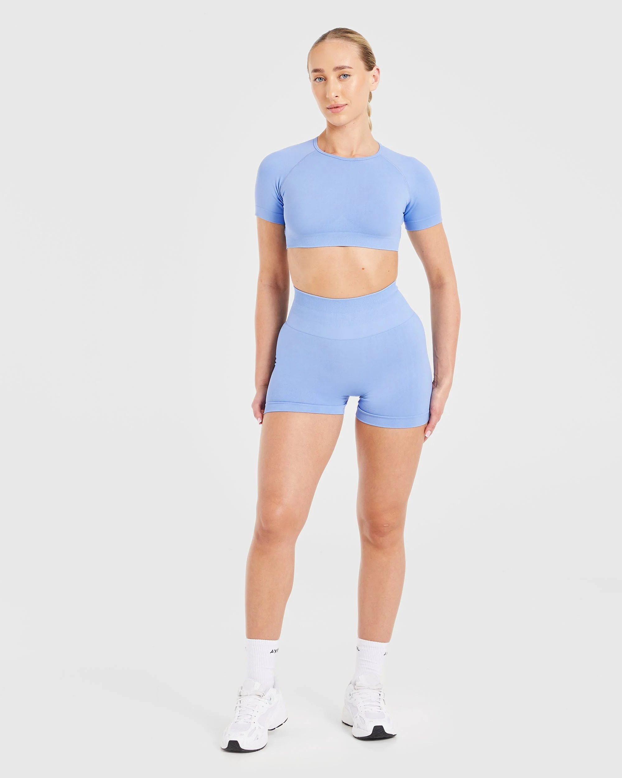 Power Seamless Shorts - Blue - Image 3