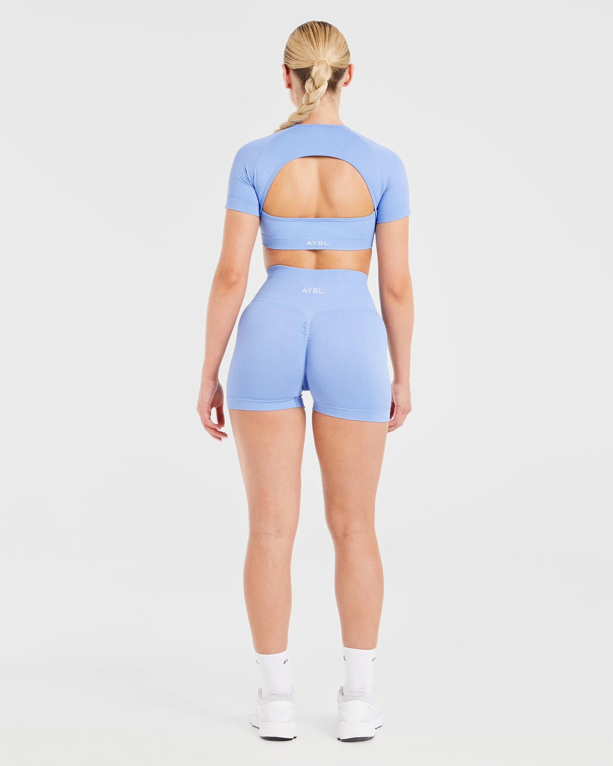 Power Seamless Shorts - Blue - Image 4