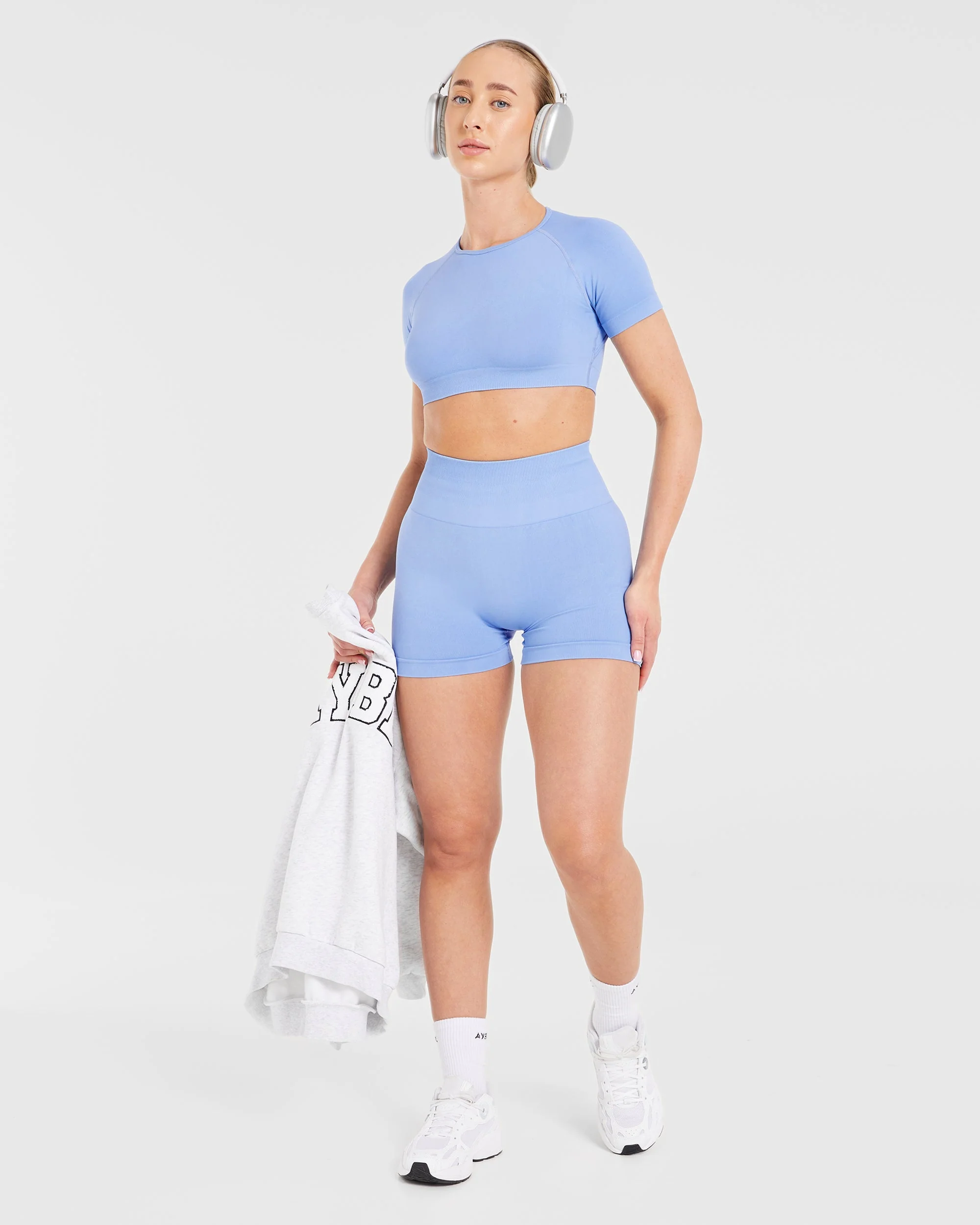 Power Seamless Shorts - Blue - Image 7