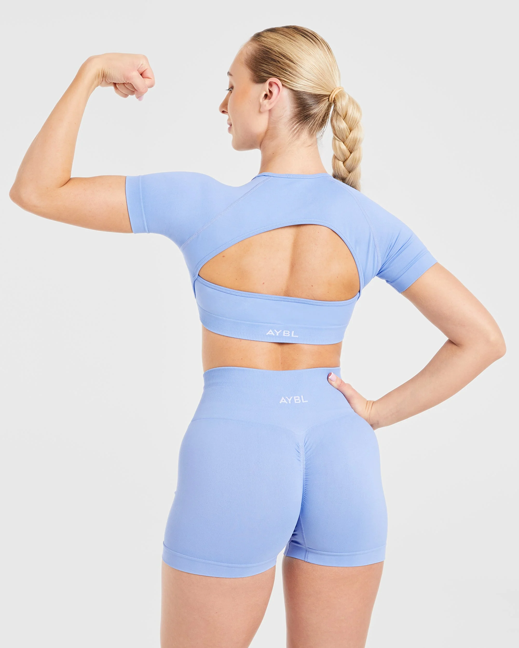 Power Seamless Shorts - Blue - Image 8