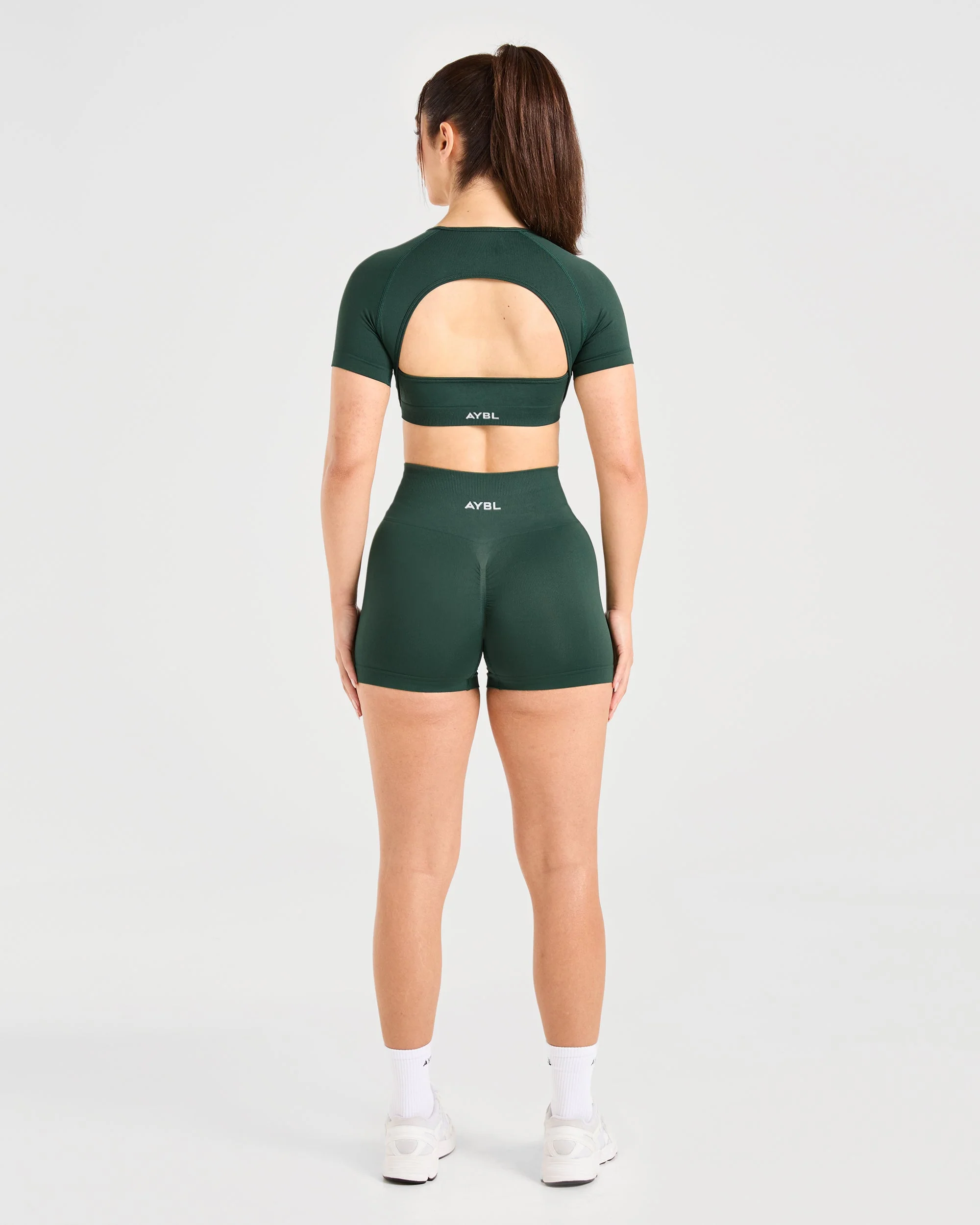 Power Seamless Shorts - Evergreen - Image 4