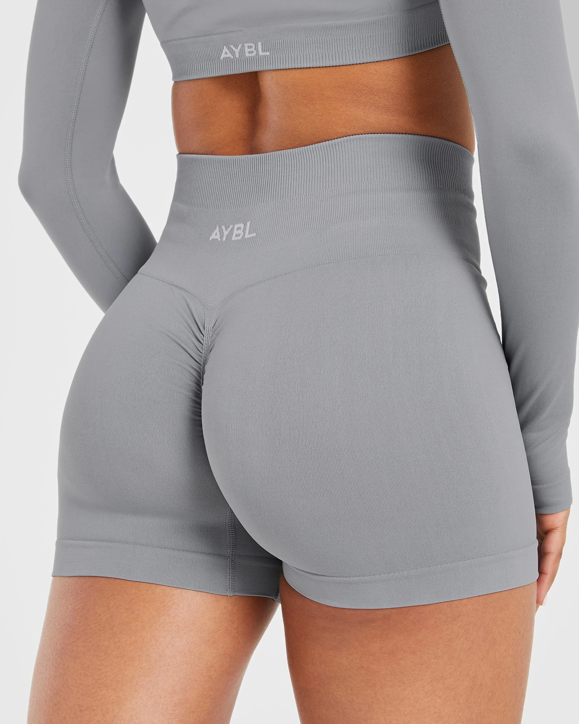 Power Seamless Shorts - Grey - Image 5