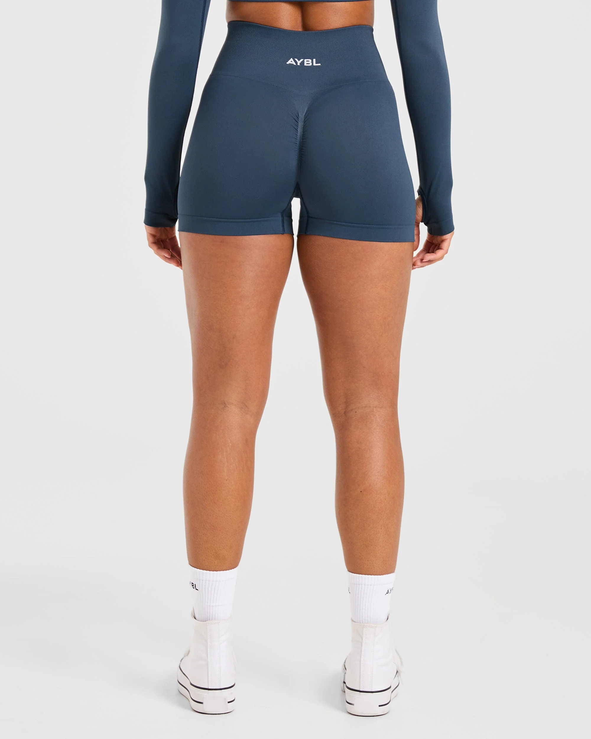 Power Seamless Shorts - Ocean Teal - Image 2