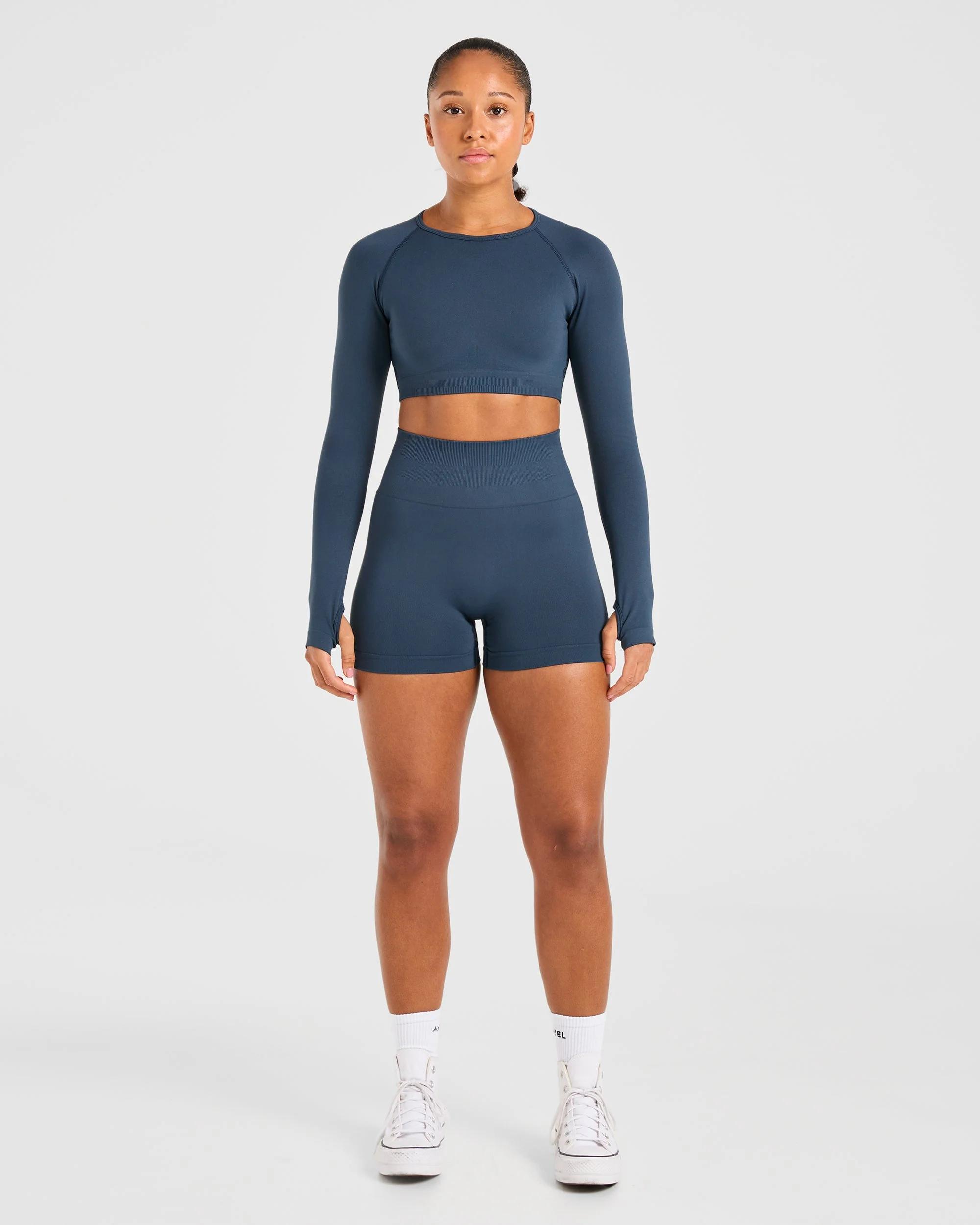 Power Seamless Shorts - Ocean Teal - Image 3