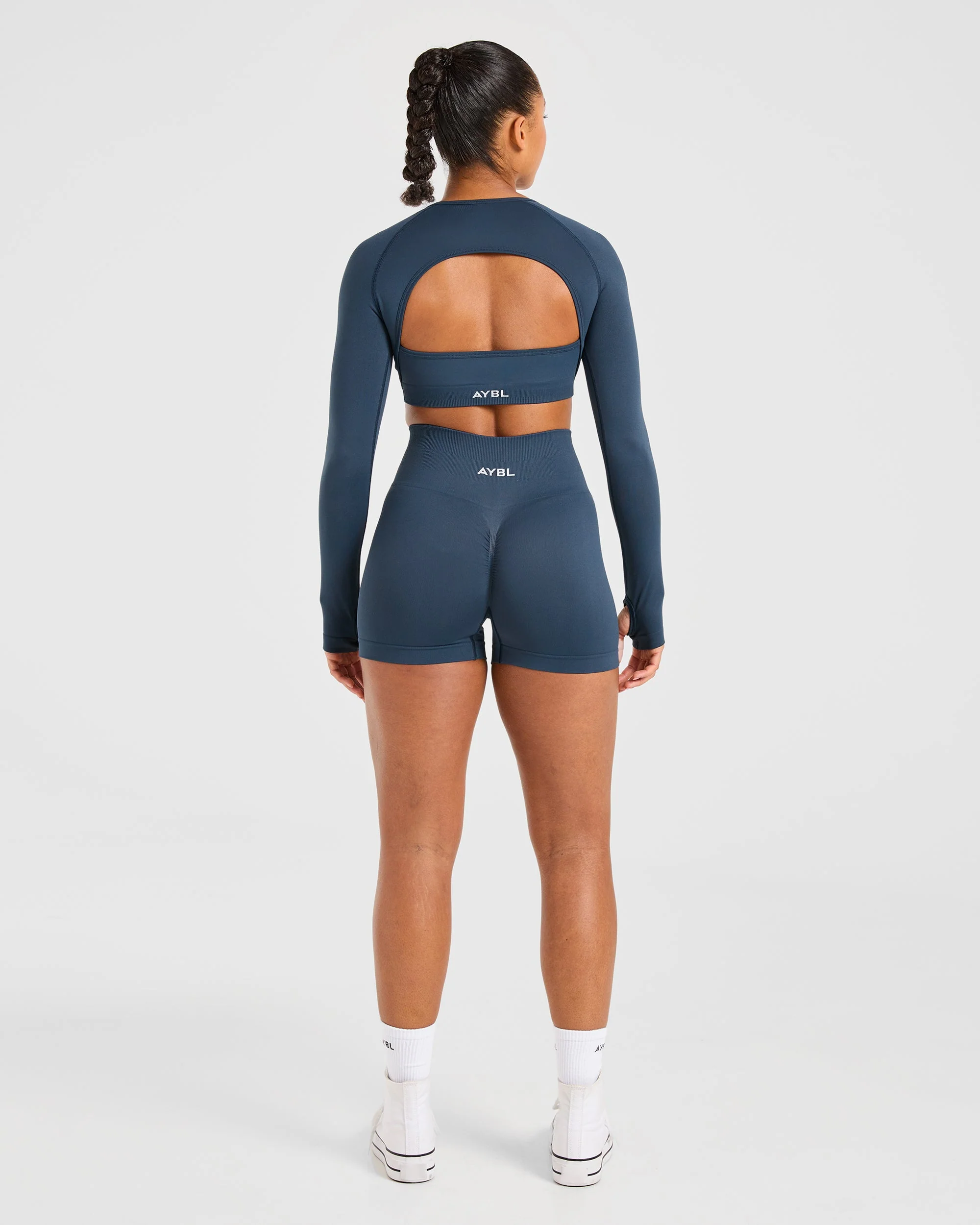 Power Seamless Shorts - Ocean Teal - Image 4