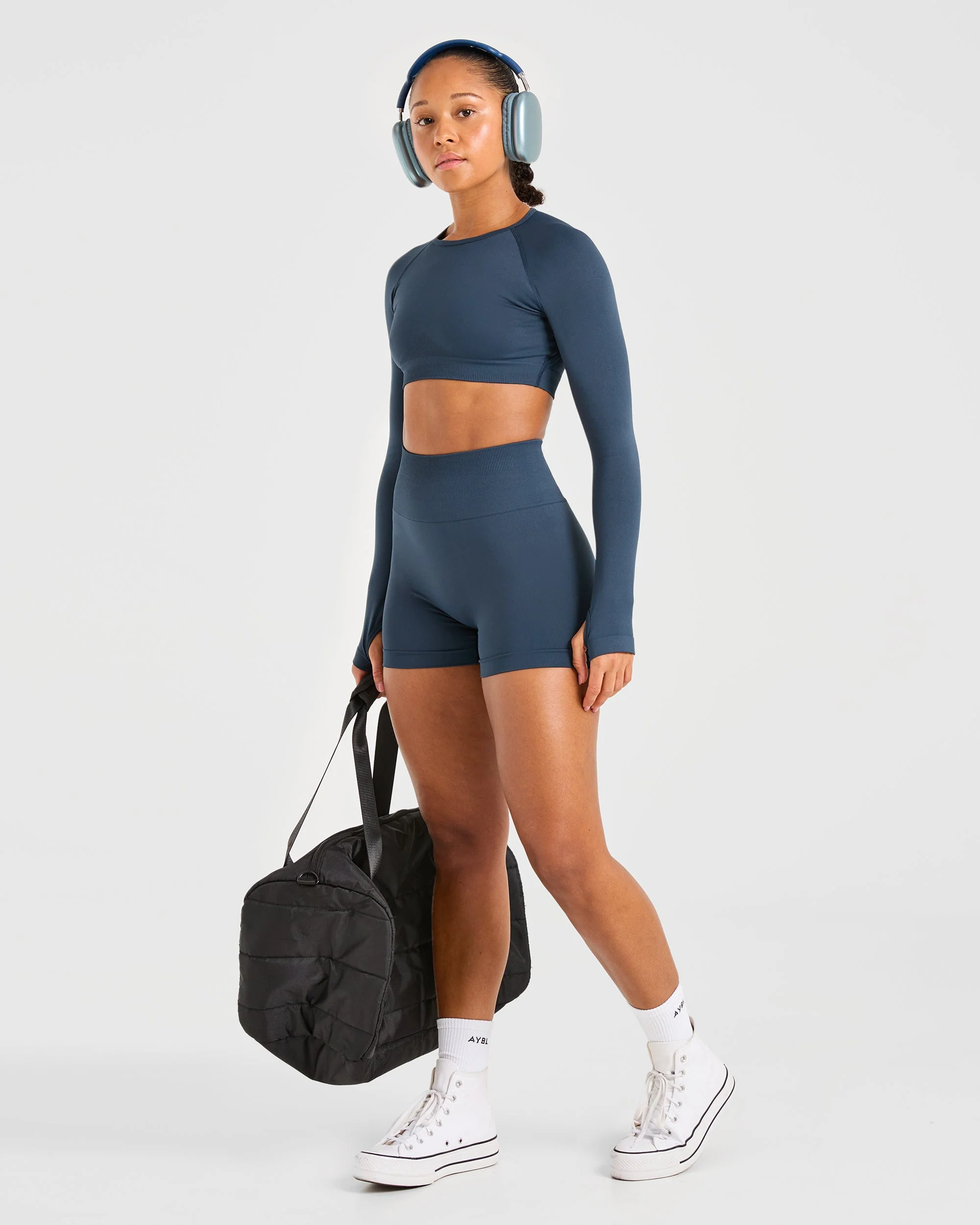 Power Seamless Shorts - Ocean Teal - Image 8