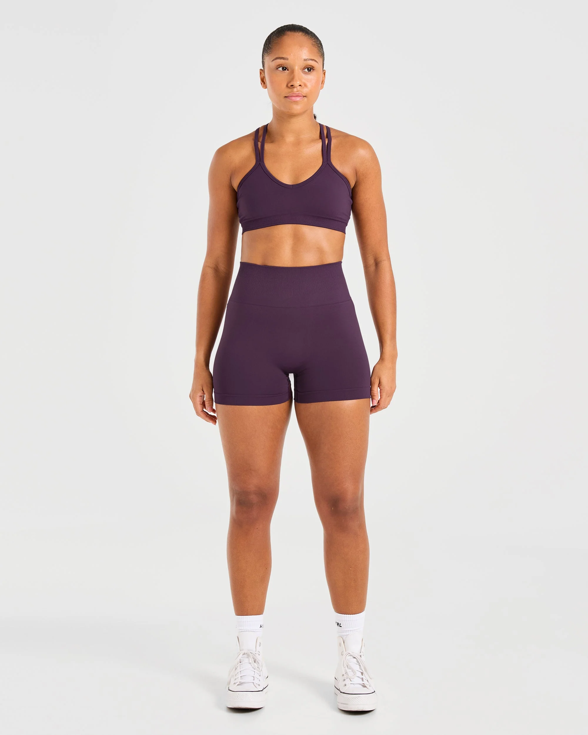 Power Seamless Sports Bra - Grape Wine - Image 3
