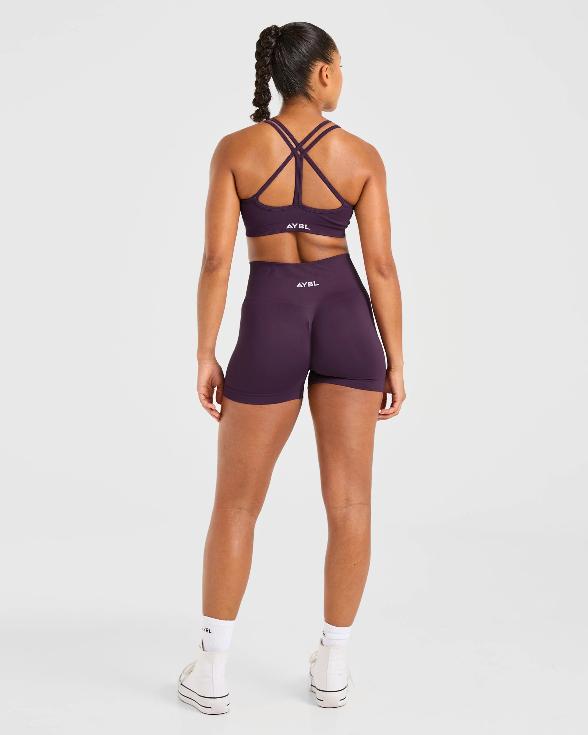 Power Seamless Sports Bra - Grape Wine - Image 4