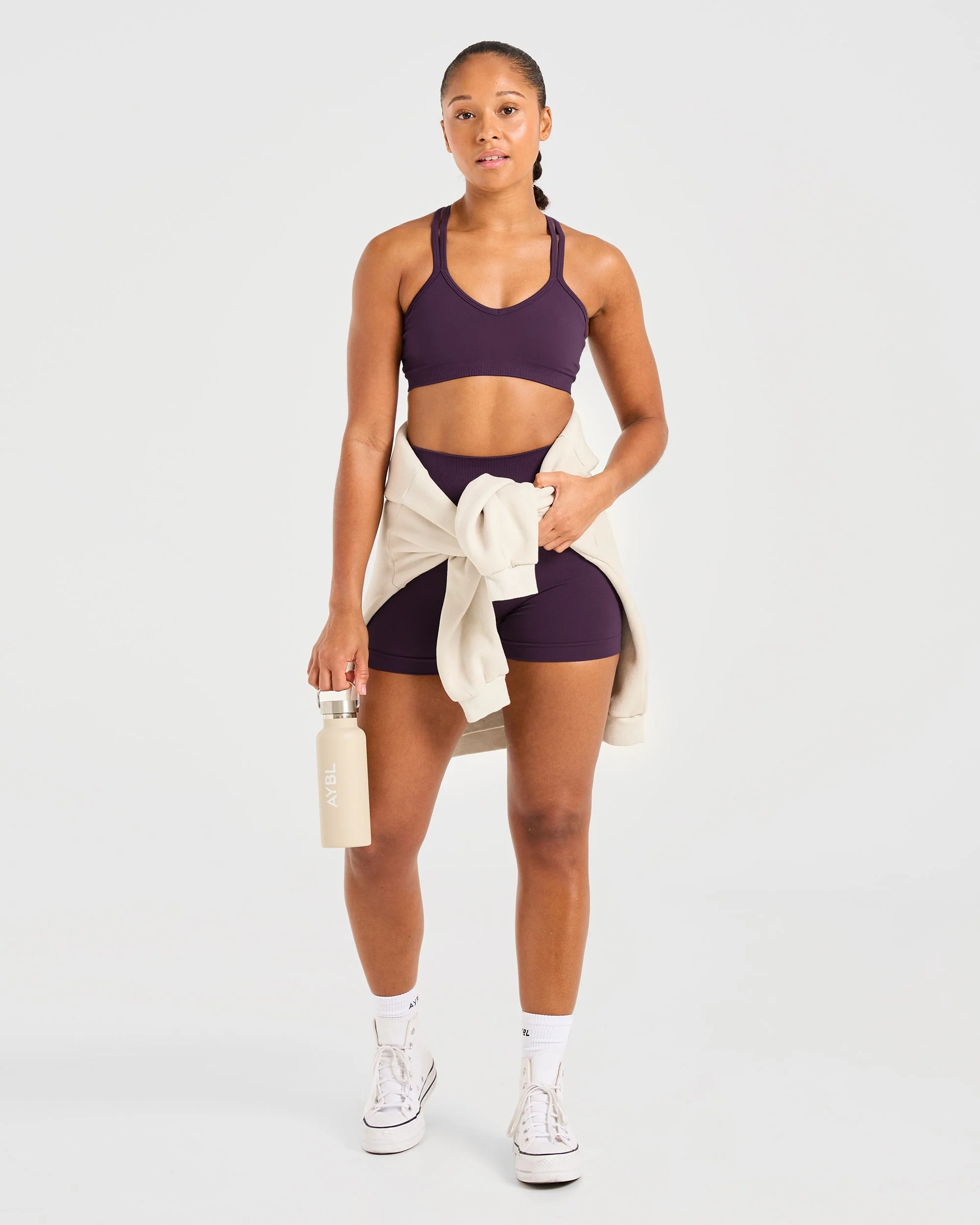 Power Seamless Sports Bra - Grape Wine - Image 8