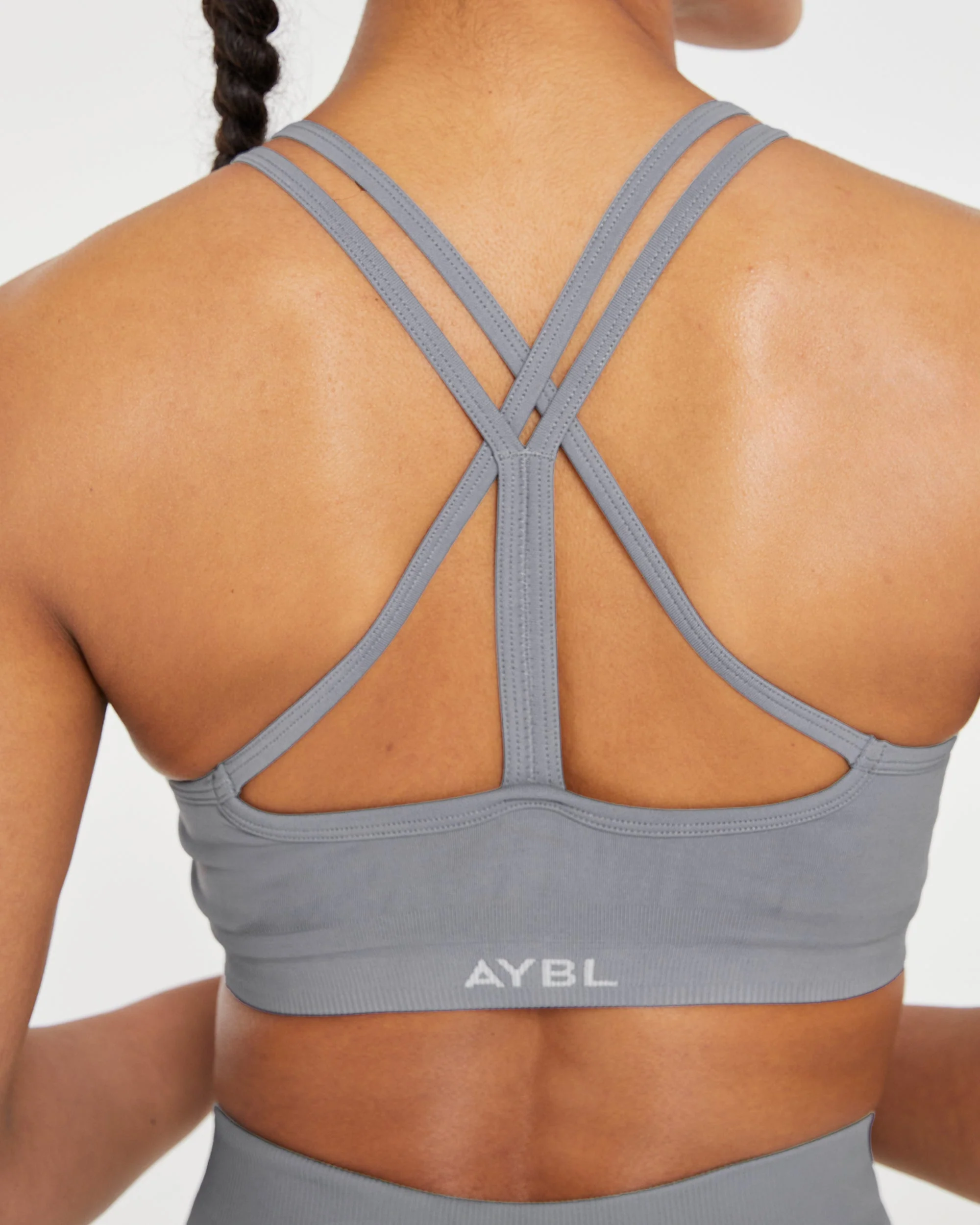 Power Seamless Sports Bra - Grey - Image 6